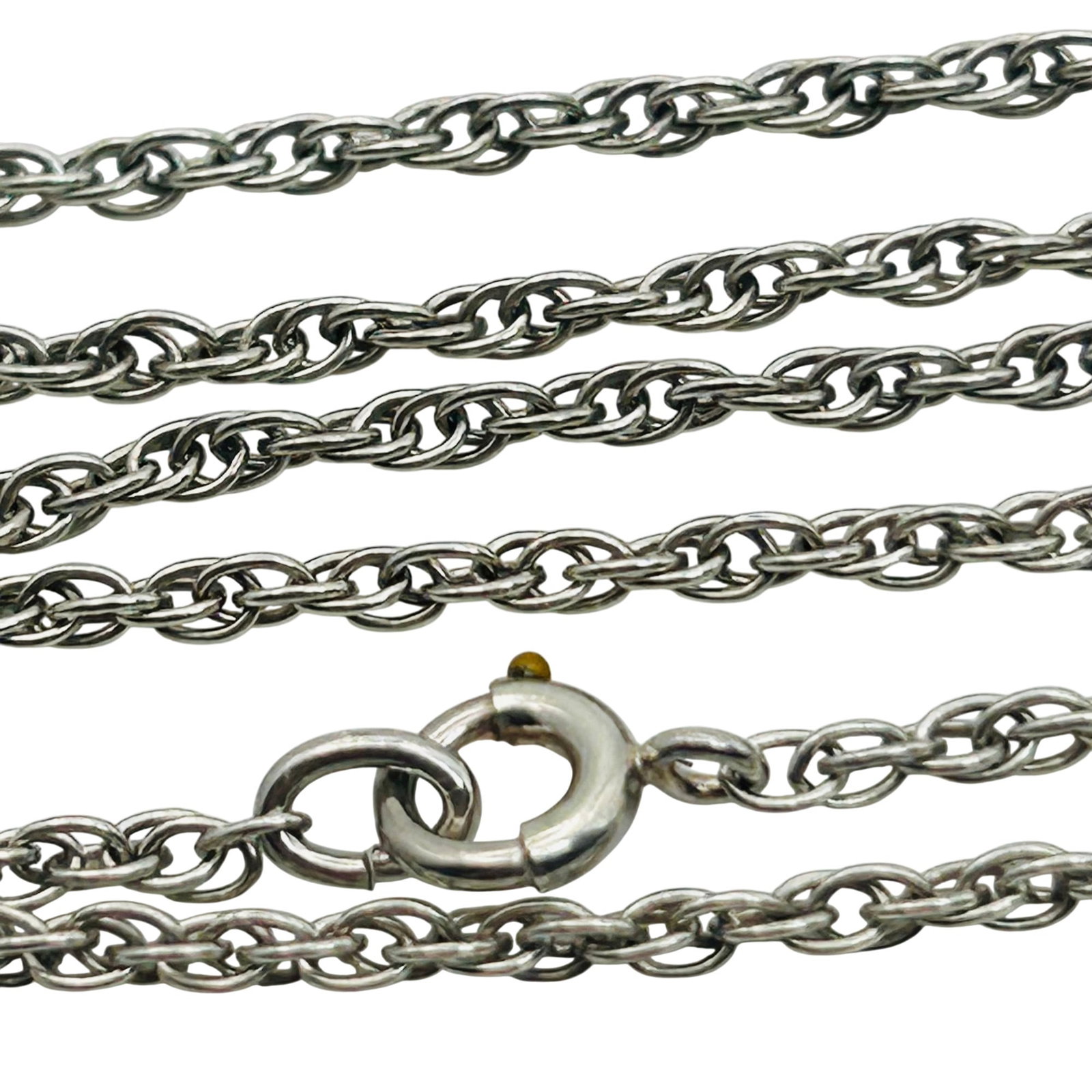 Sterling Rope Chain Necklace: Sterling rope chain necklace. 3.70g
