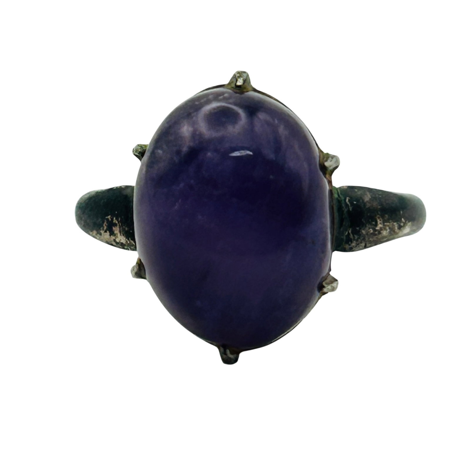 Sterling Amethyst Oval Ring Size 6: Sterling amethyst oval ring size 6. 3.50g