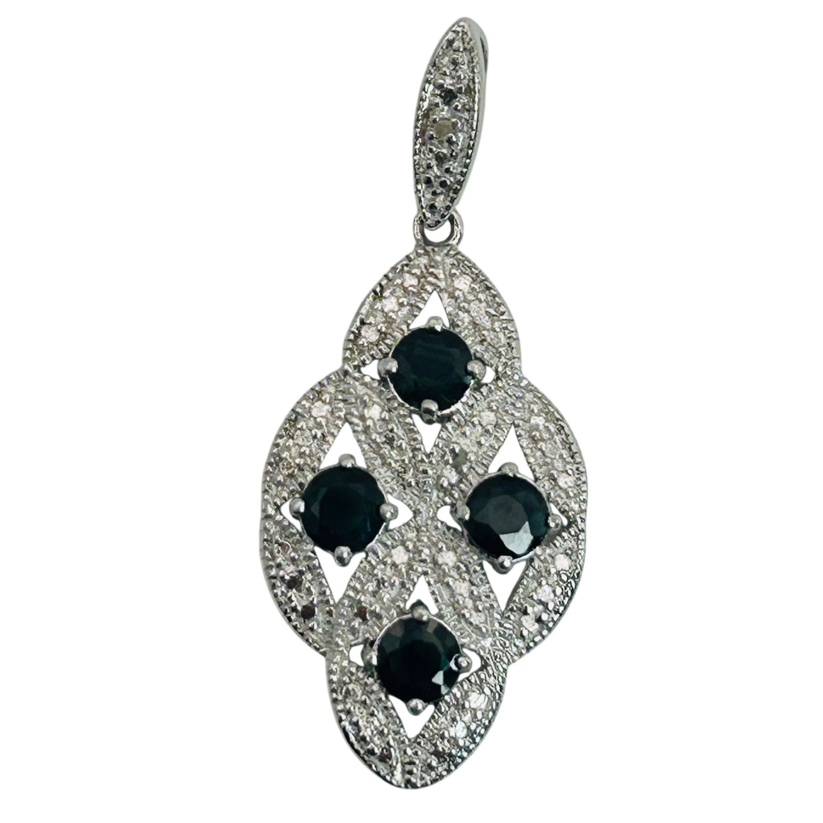 Ross Simons Sterling Sapphire Pendant: Ross Simons Sterling sapphire pendant. 2.90g