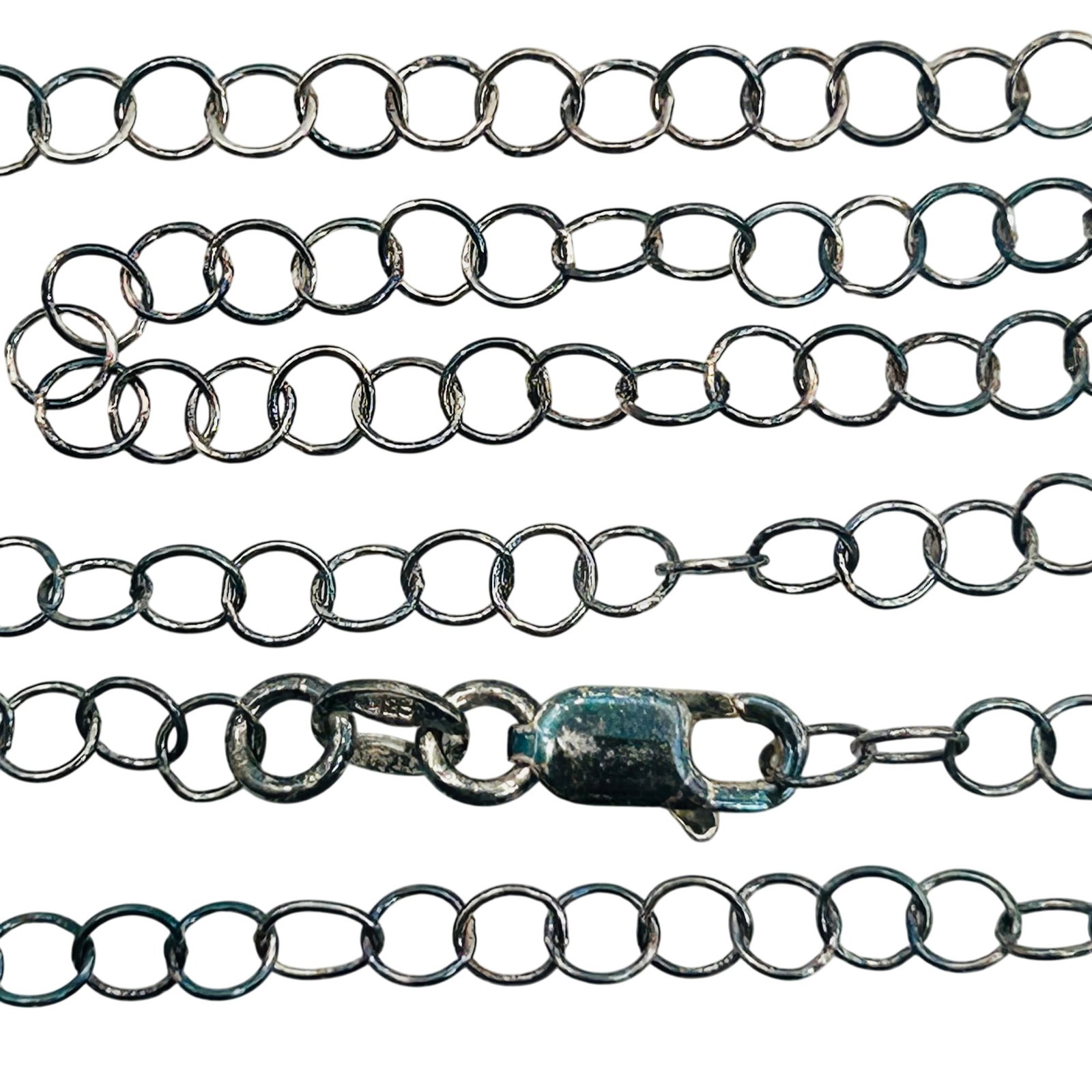 Sterling Cable Chain Necklace: Sterling cable chain necklace. 2.60g