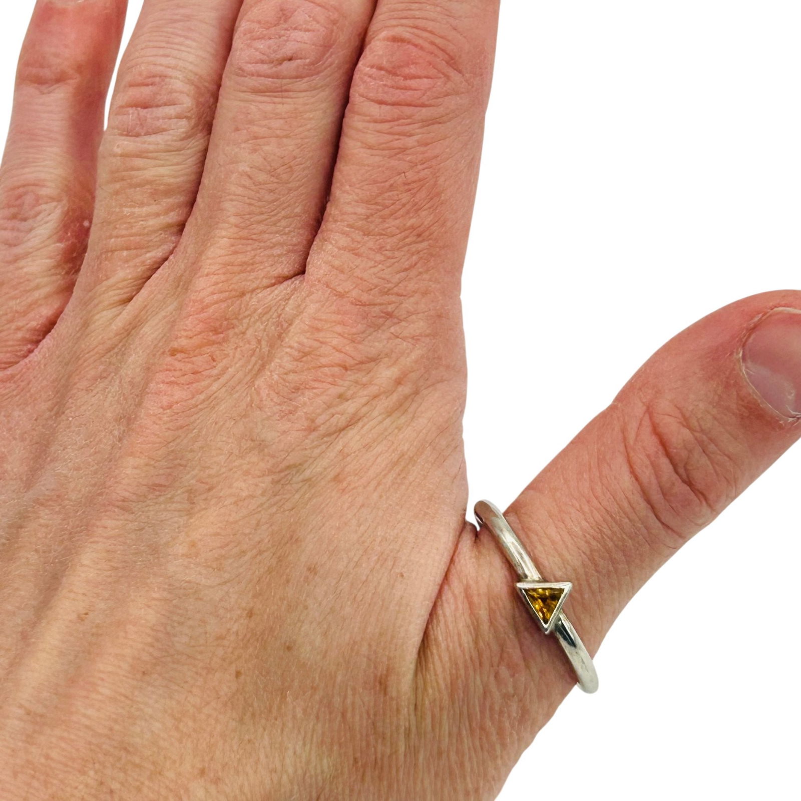 J-J Sterling Citrine Ring Size 12: J-J Sterling citrine ring size 12. 4.80g