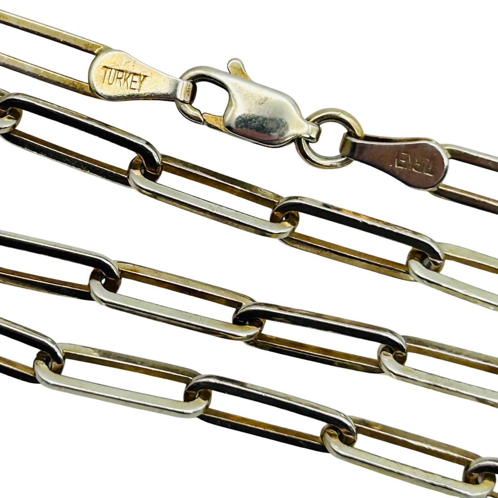 MIDA Turkey Sterling Gauge Wire Chain Necklace: MIDA turkey Sterling gauge wire chain necklace. 10.50g