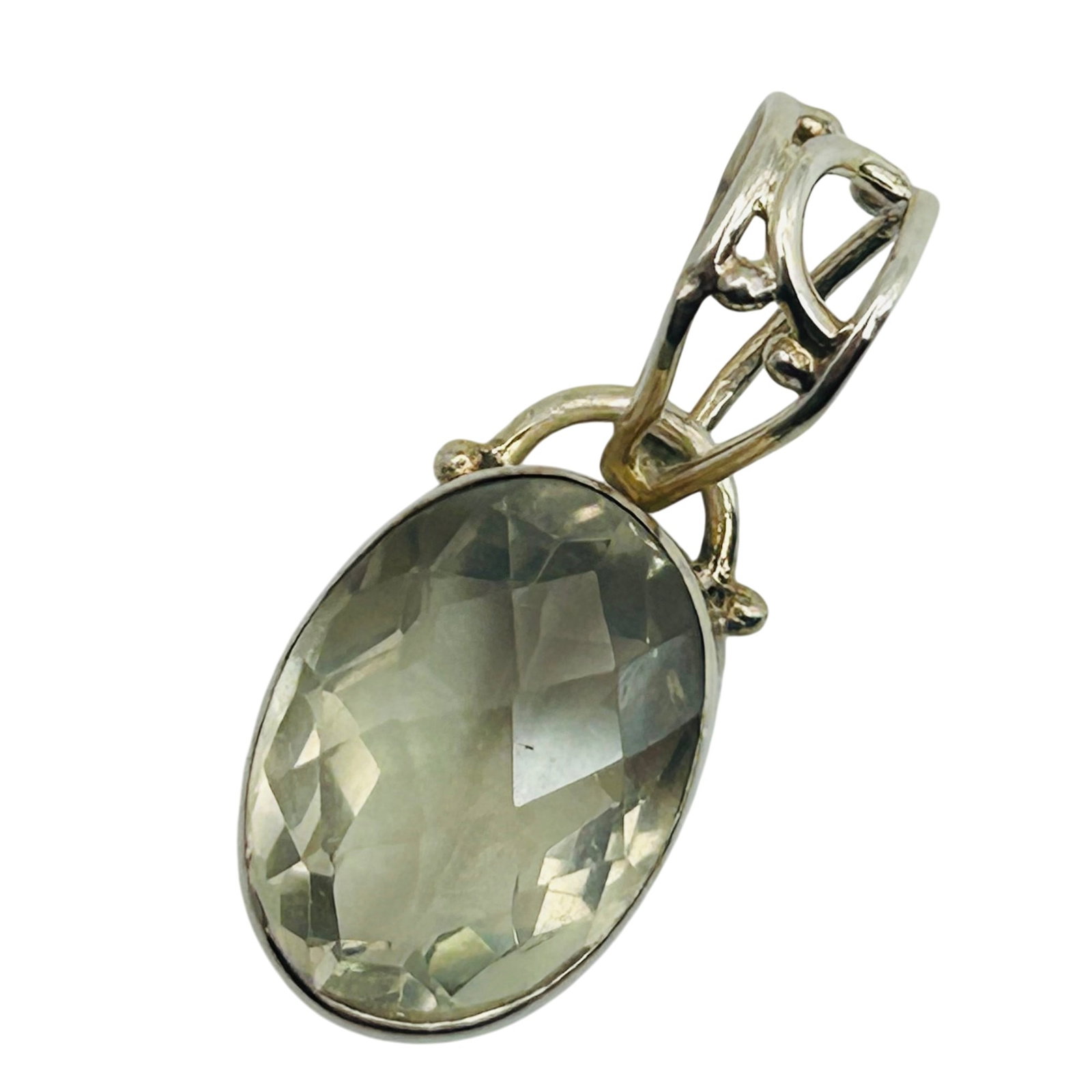 Sterling Aquamarine Oval Pendant (1 of 4)
