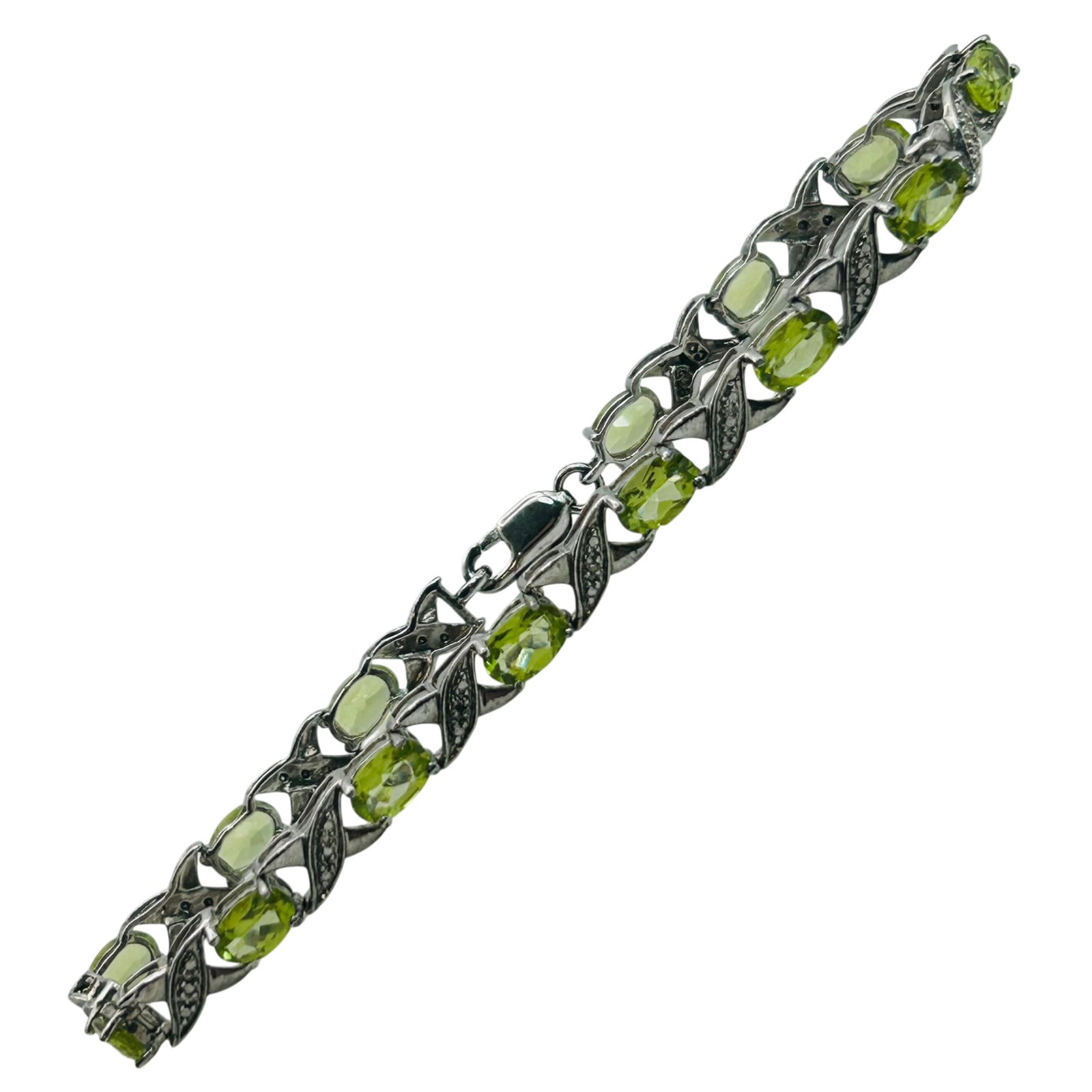 Sterling Peridot Tennis Bracelet (1 of 6)