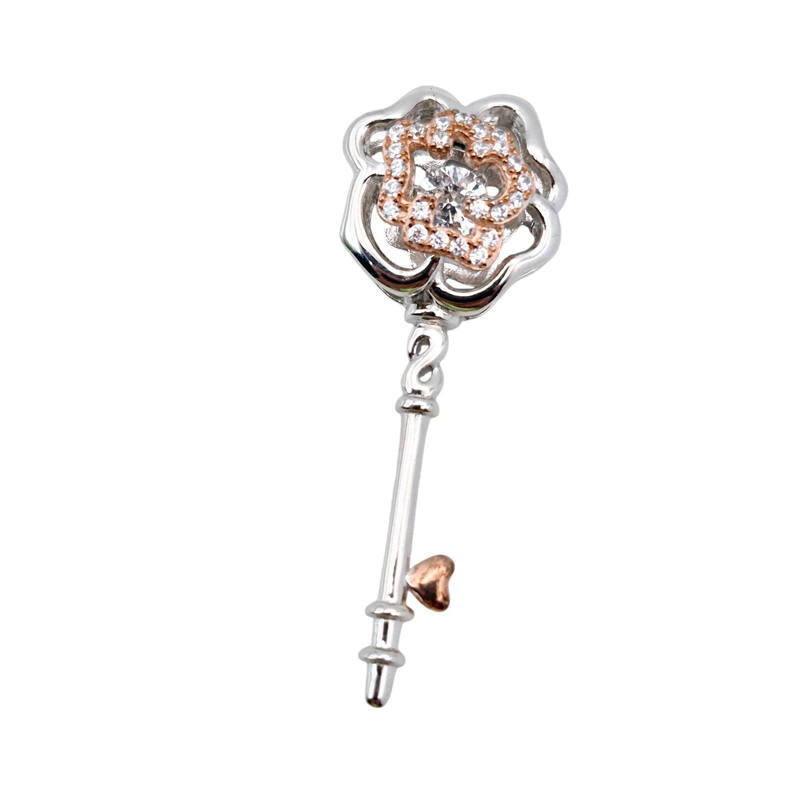 Sterling Rhinestone Key Pendant (1 of 4)