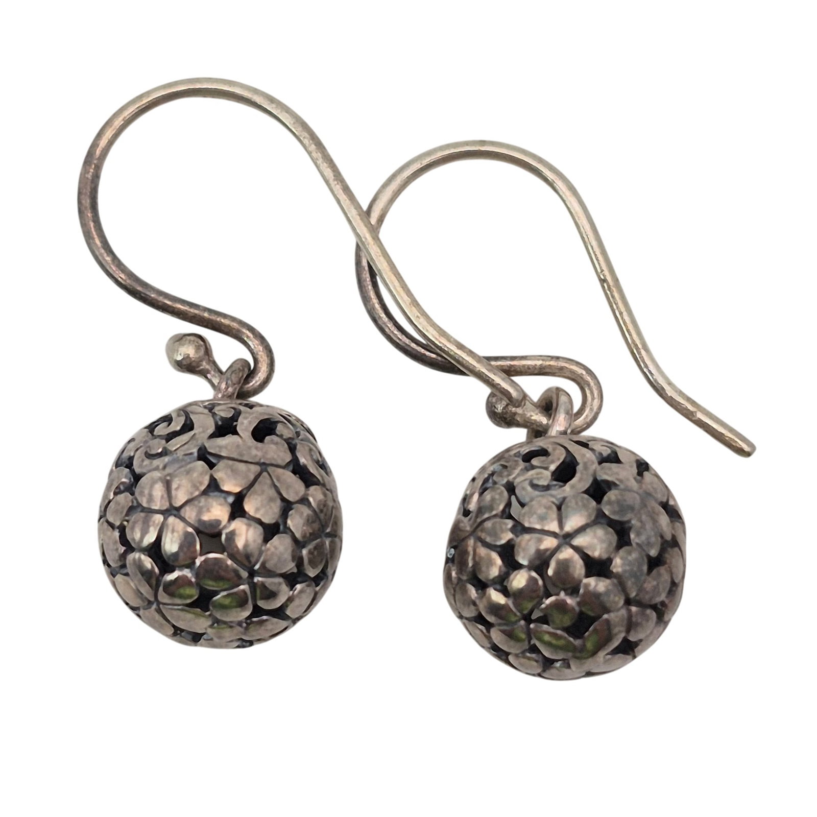 ATI Sterling Filigree Floral Dangle Earrings (1 of 5)