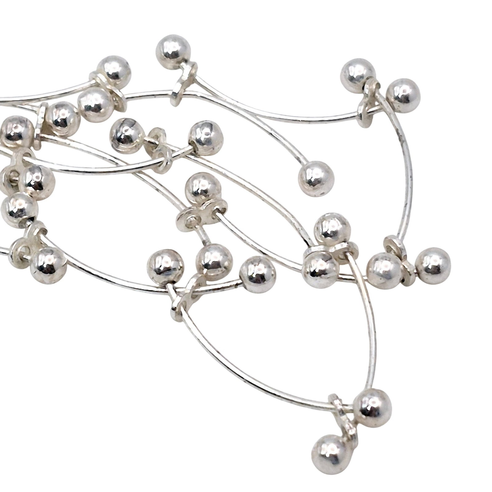 IBB Sterling Beaded Wavy Bar Chain Necklace (1 of 5)