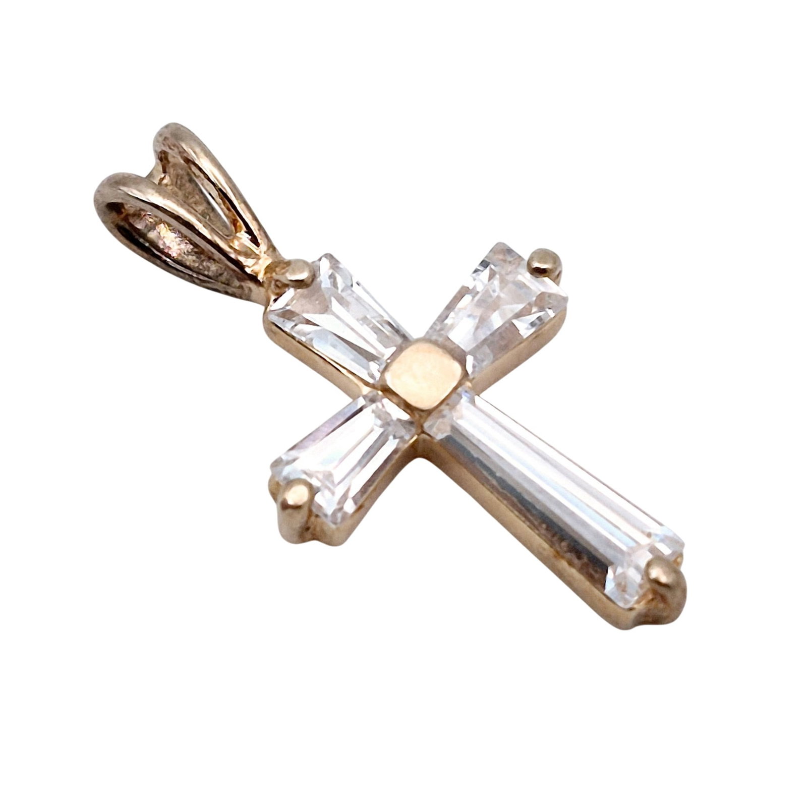 Ross Simons Sterling Cubic Zirconia Cross Pendant (1 of 6)