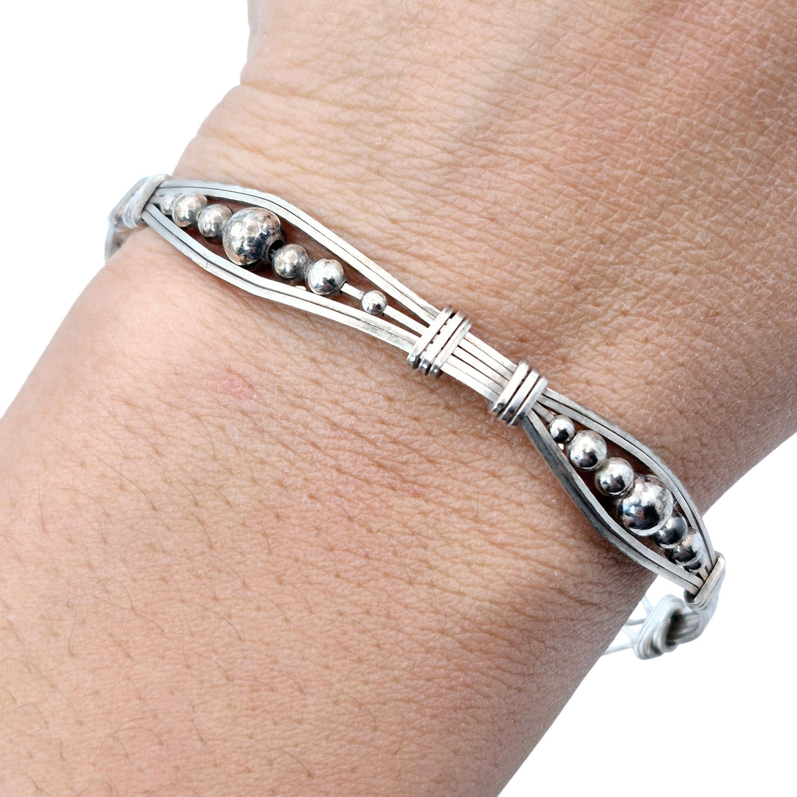 Sterling Wire Bangle Bracelet (1 of 5)