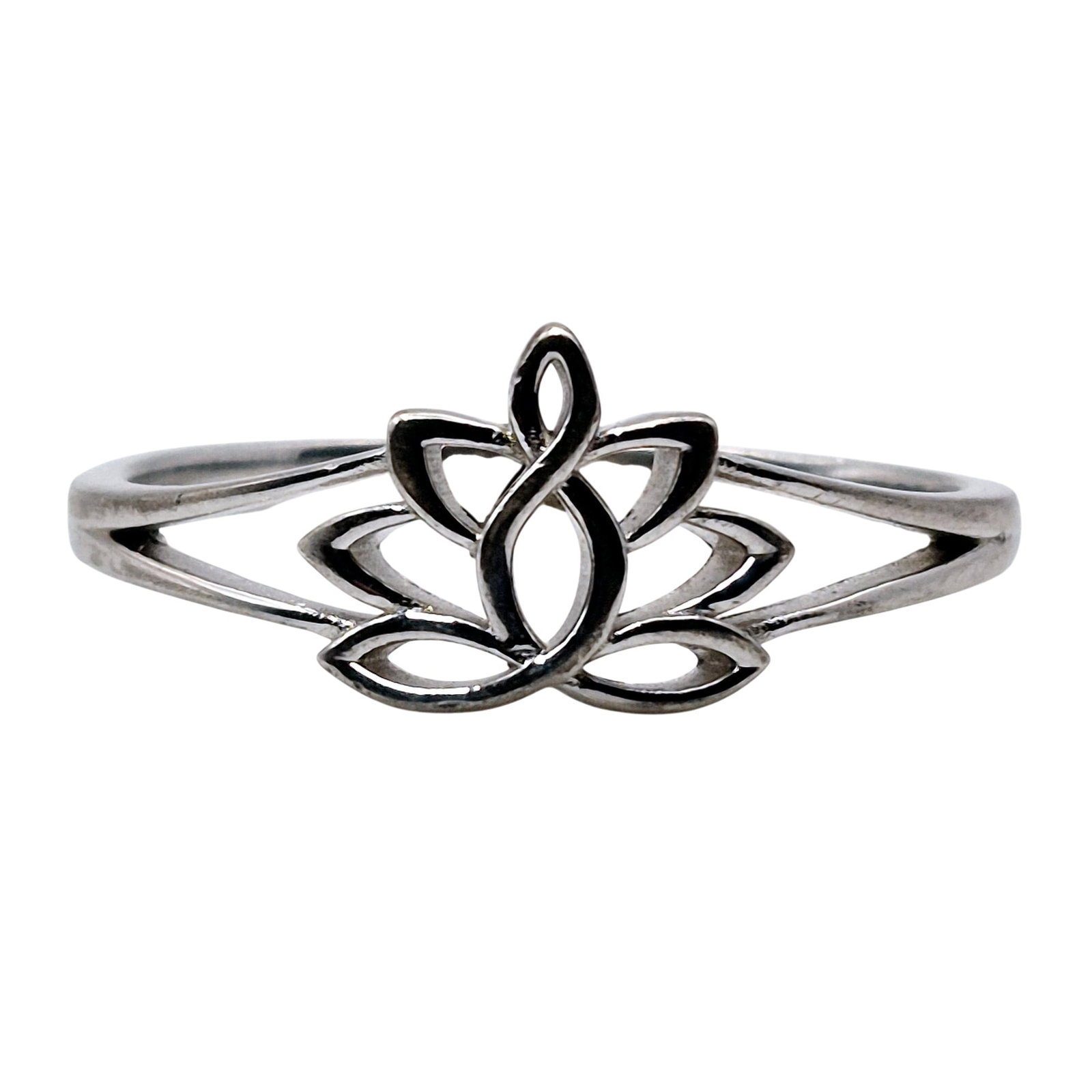 Sterling Lotus Flower Ring Size 10 (1 of 6)