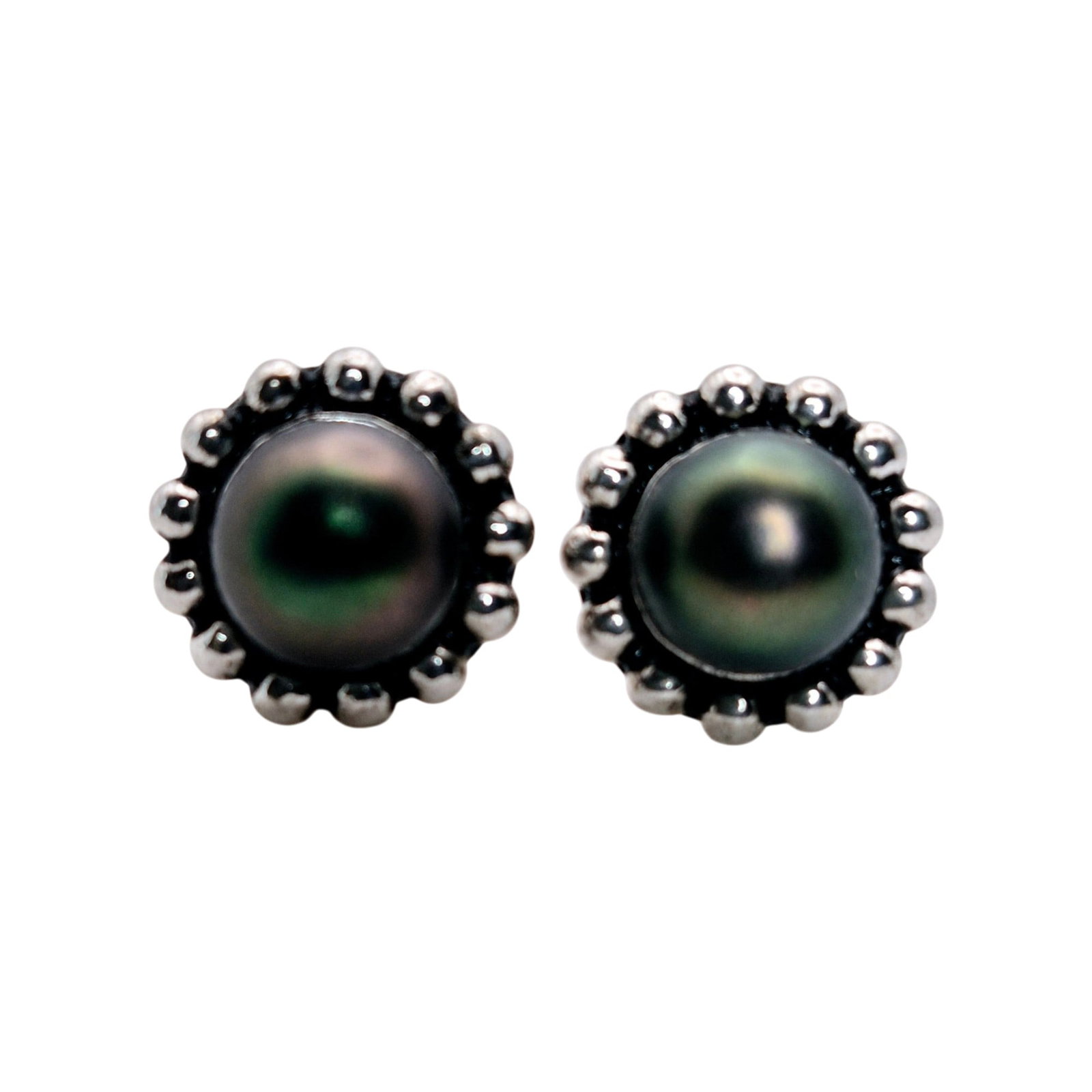 Sterling Pearl Beaded Stud Earrings (1 of 5)