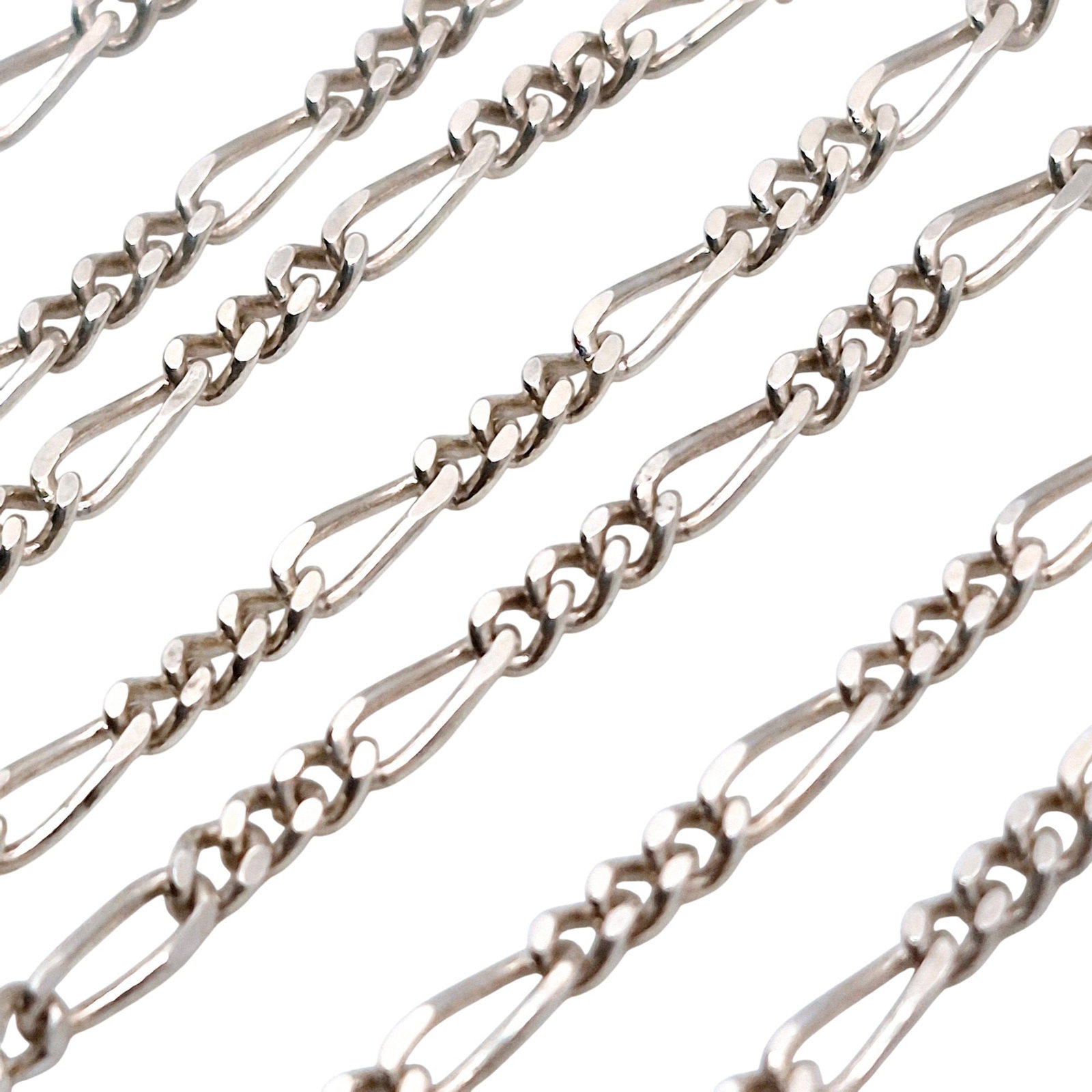 Sterling Figaro Chain Necklace (1 of 3)