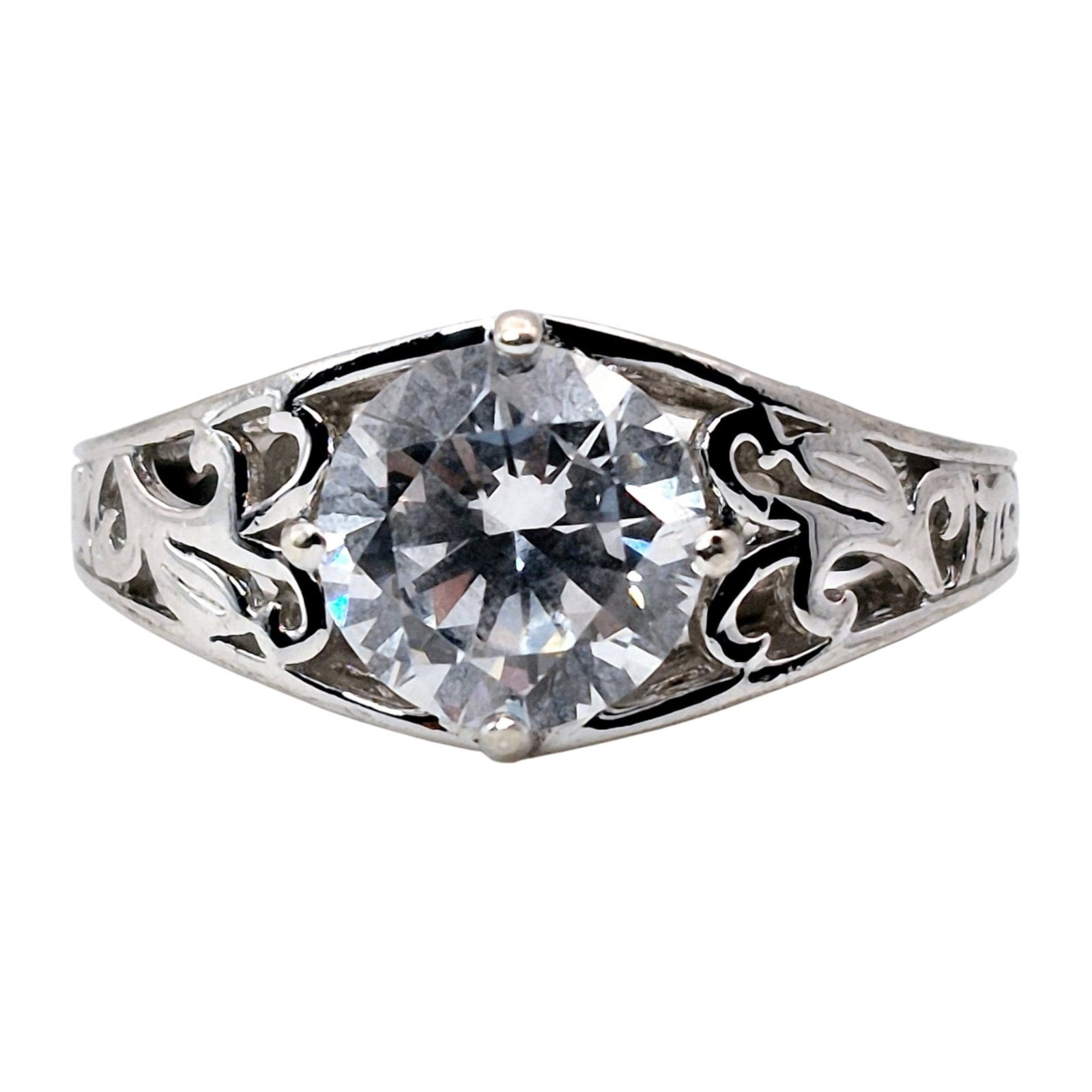 Vanna K Sterling Cubic Zirconia Solitaire Ring Size 6 (1 of 8)