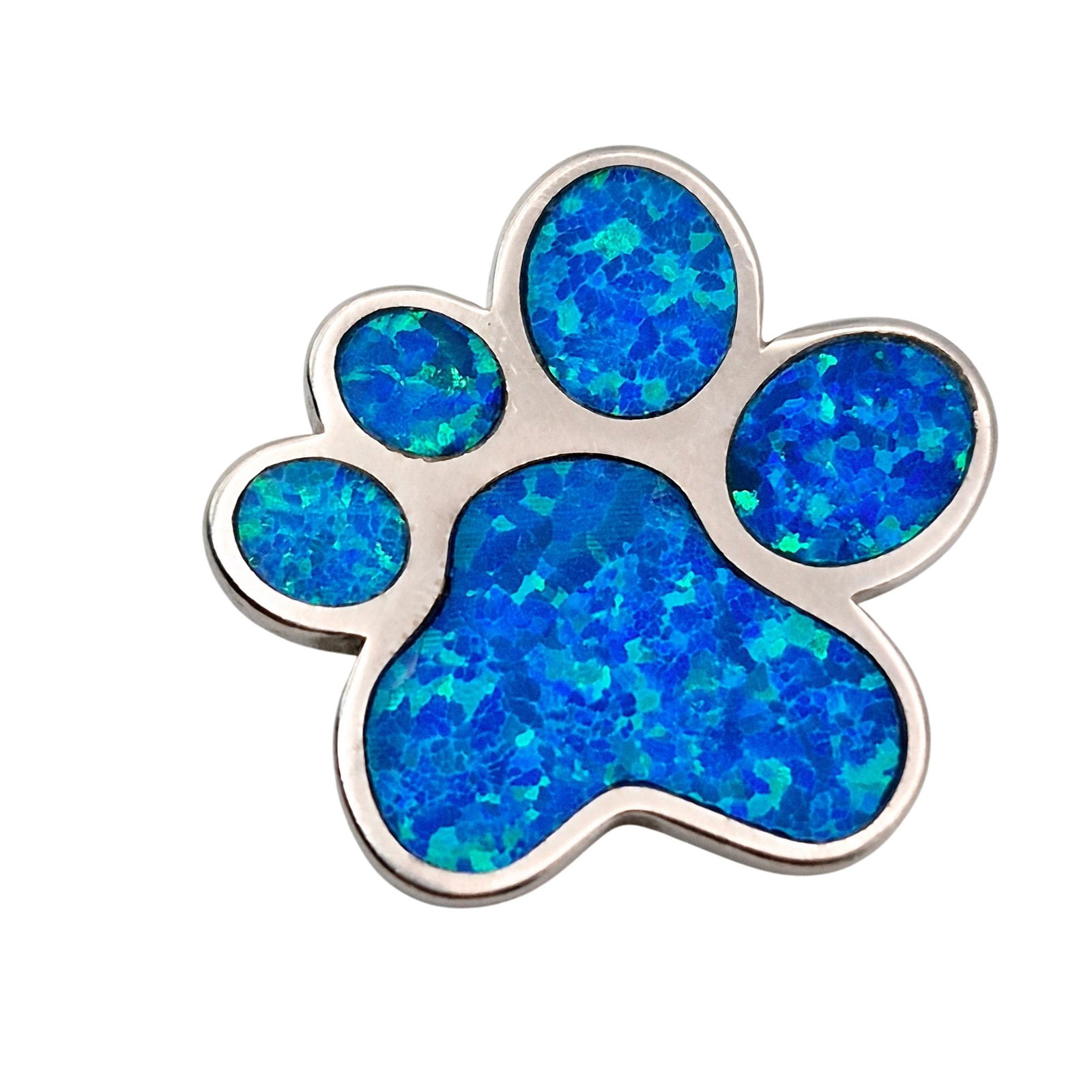 CI Sterling Opal Paw Print Pendant (1 of 5)