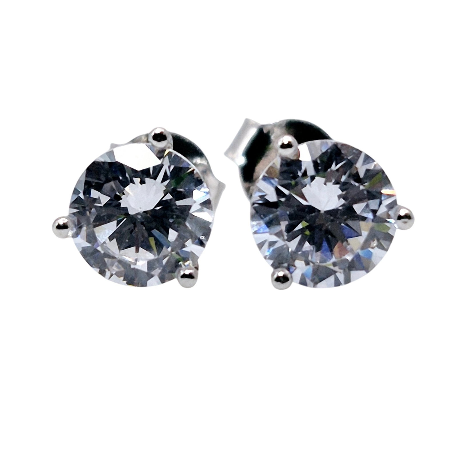 HVE Sterling Cubic Zirconia Stud Earrings (1 of 5)