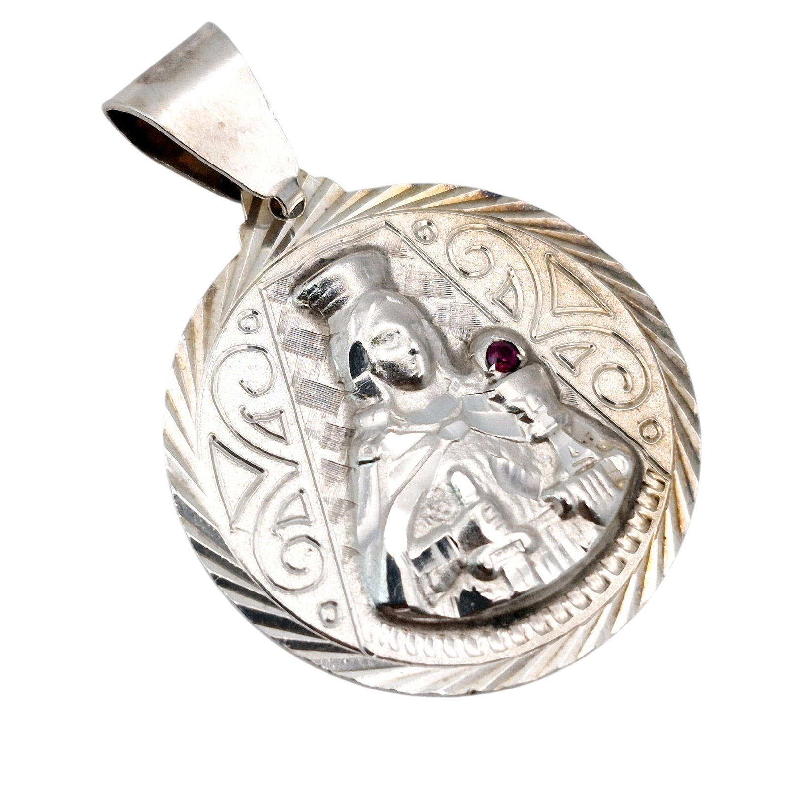 GM Sterling Ruby St Barbara Religious Pendant (1 of 5)