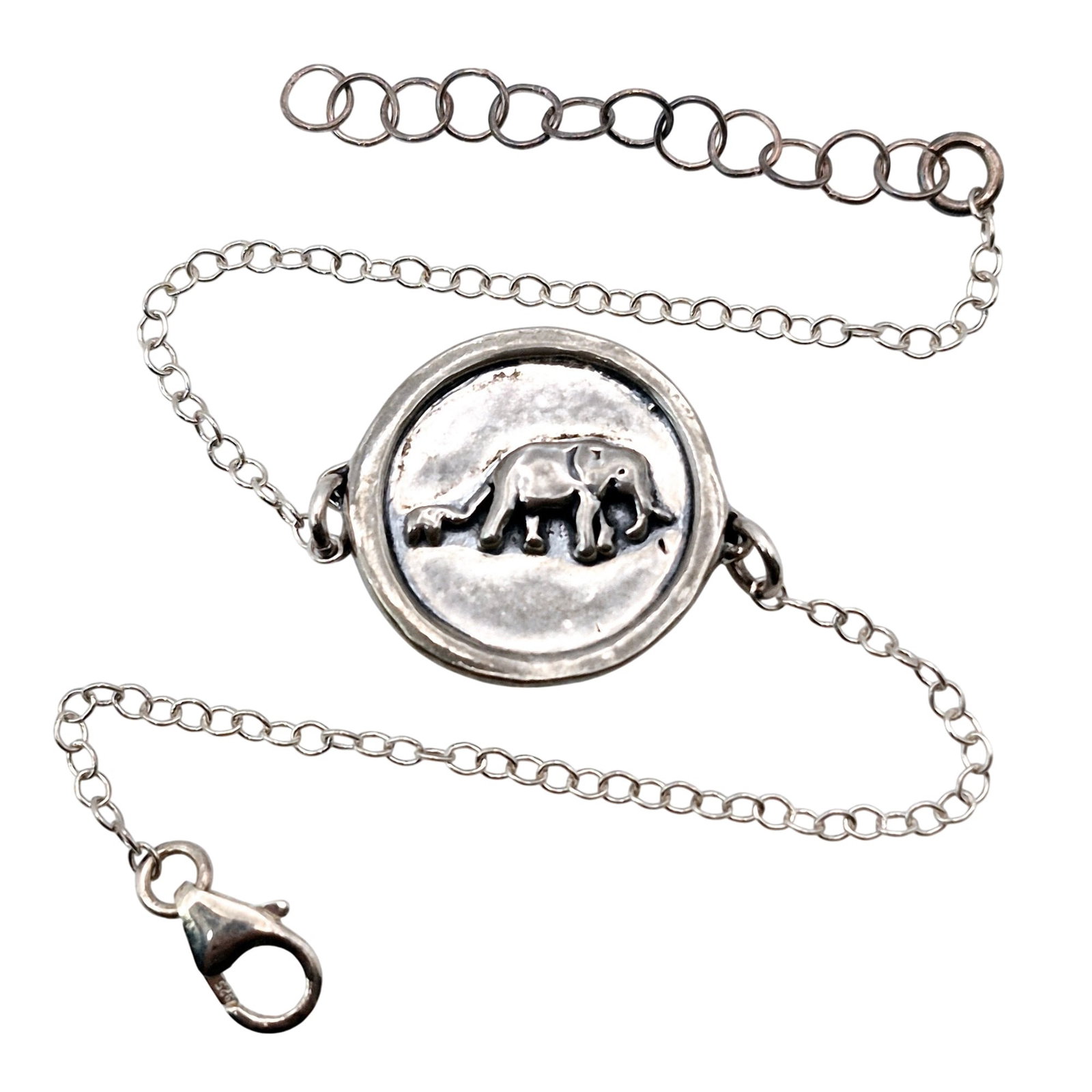 Sterling Sheldrick Wildlife Trust Pendant Cable Chain Bracelet (1 of 5)