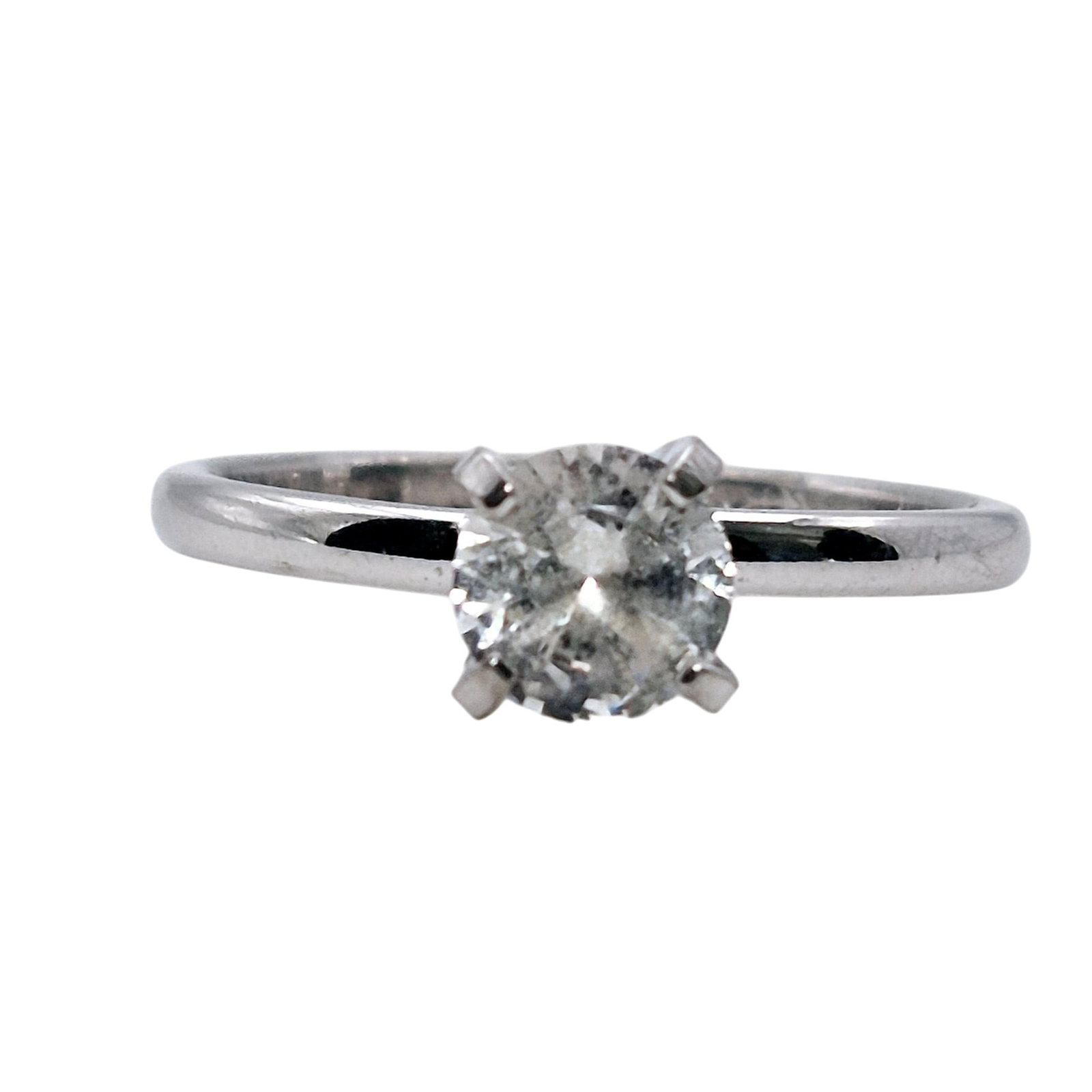 Sterling Clear Gemstone Solitaire Ring Size 5 (1 of 7)