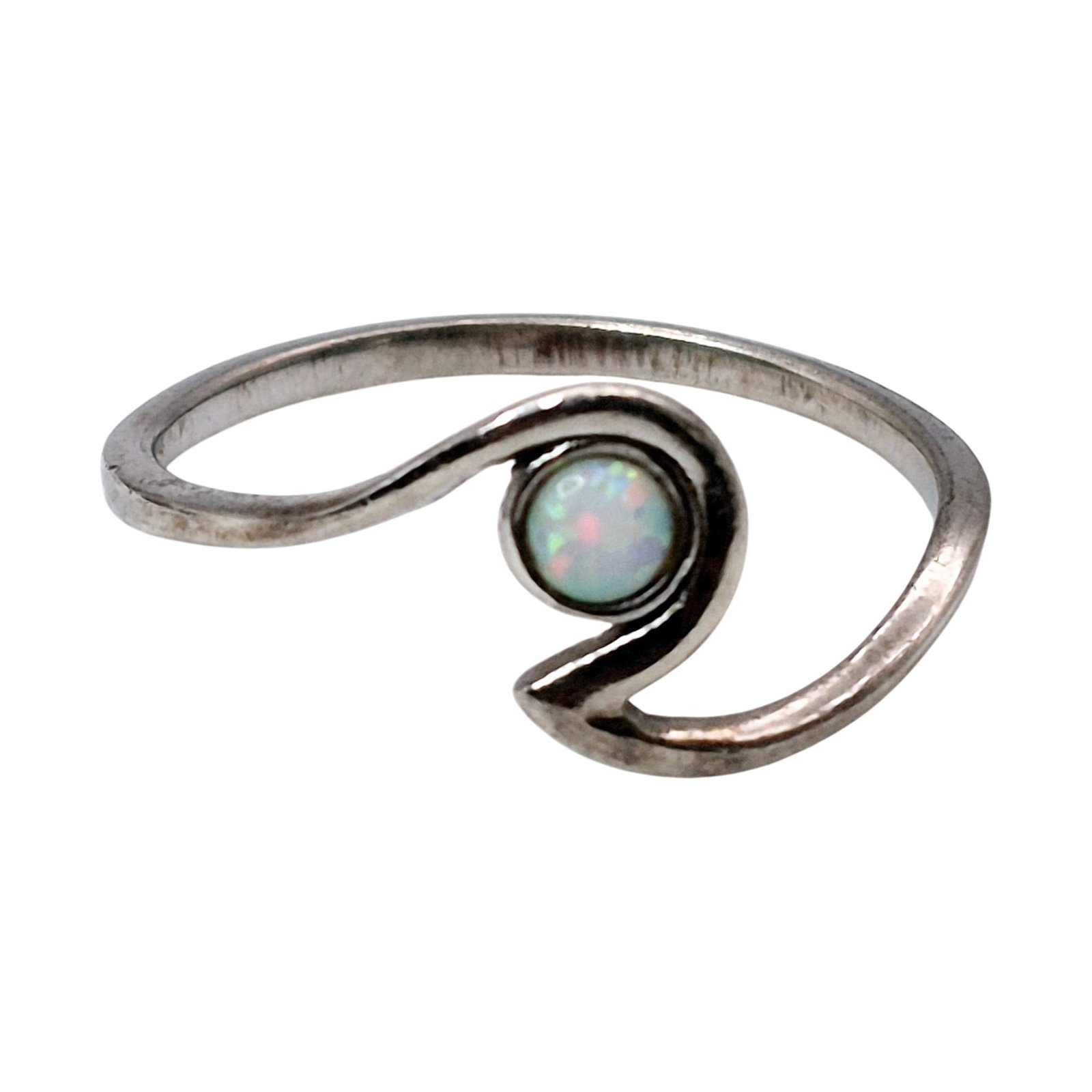 Sterling Opal Solitaire Ring Size 7.5 (1 of 6)