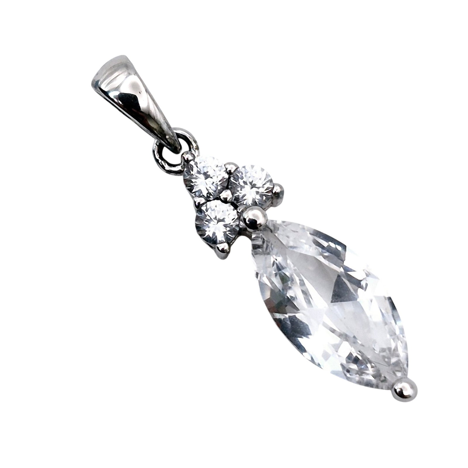 CT SVVW Sterling Clear Sapphire Pendant (1 of 5)