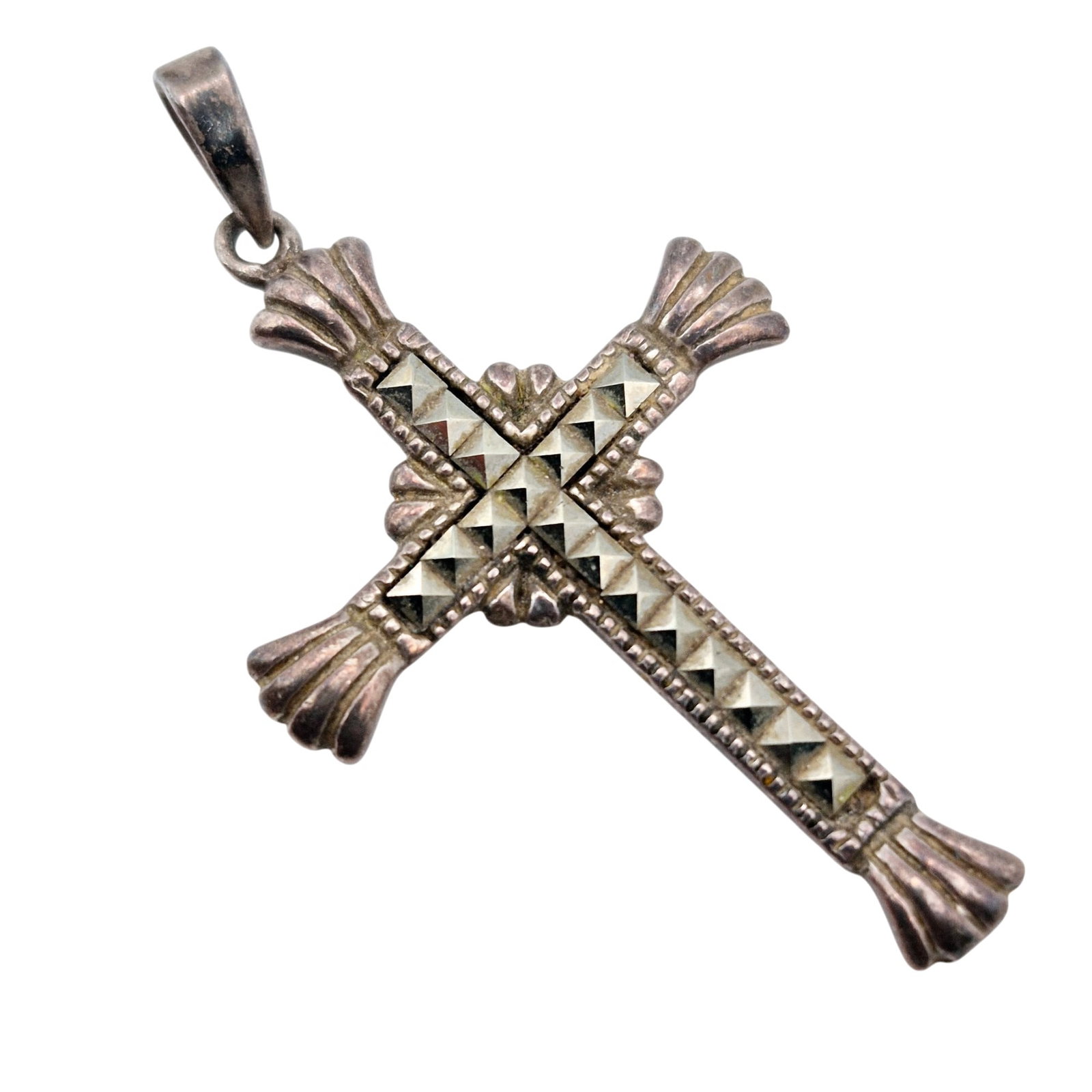 Sterling Marcasite Cross Pendant (1 of 5)