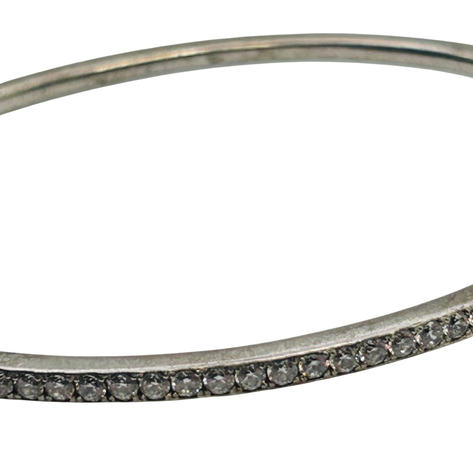 Sterling Cubic Zirconia Hinge Bangle Bracelet (1 of 5)