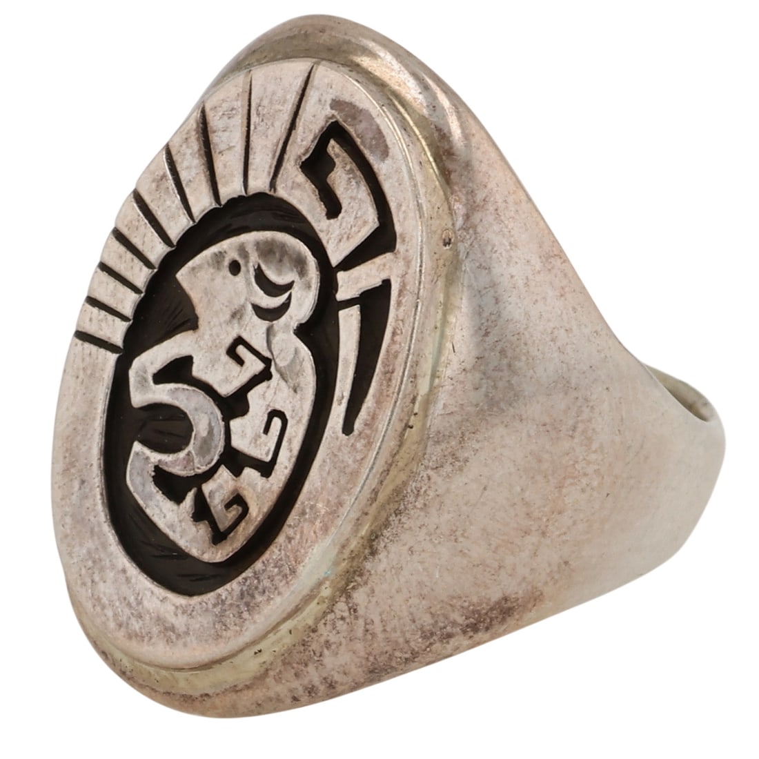 Calvin Peterson Navajo Sterling Buffalo Ring Sz 10.75: Calvin Peterson Navajo Sterling Buffalo Ring 20g Sz 10.75