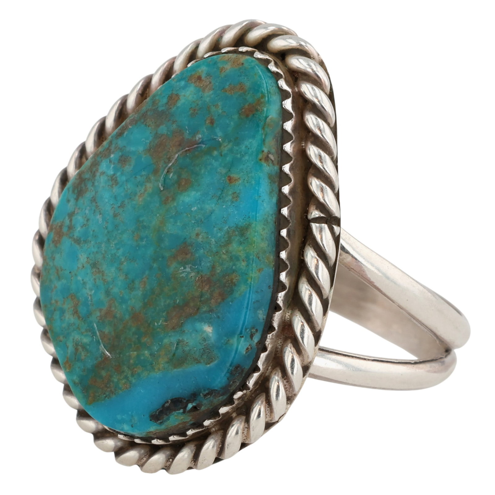 Vintage Navajo Sterling Turquoise Ring Sz 9.75 (1 of 7)