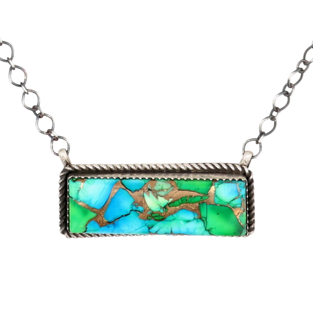 Tia Long Navajo Sterling Peacock Necklace (1 of 6)