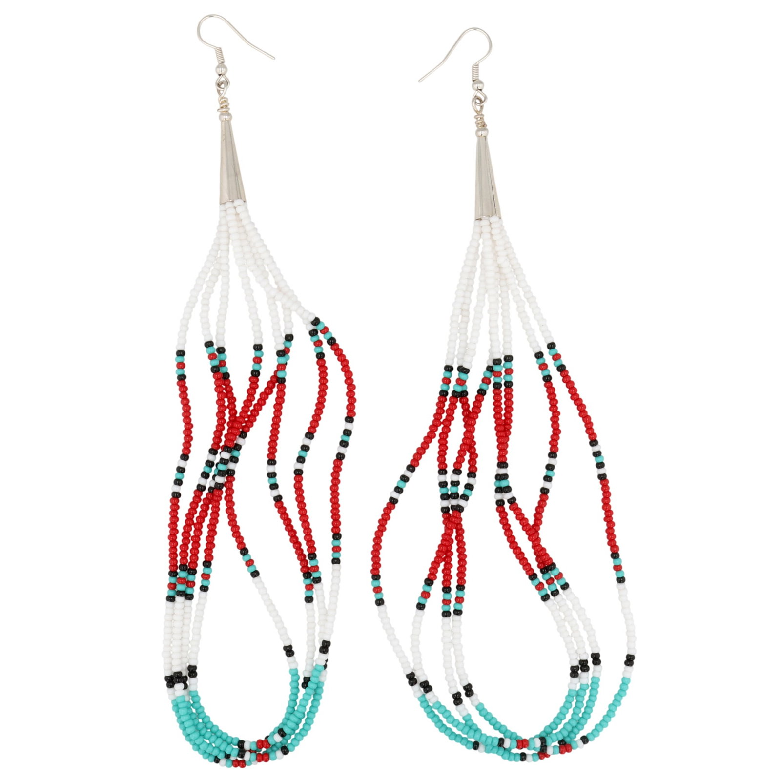 Navajo Sterling Micro Bead Earrings (1 of 3)