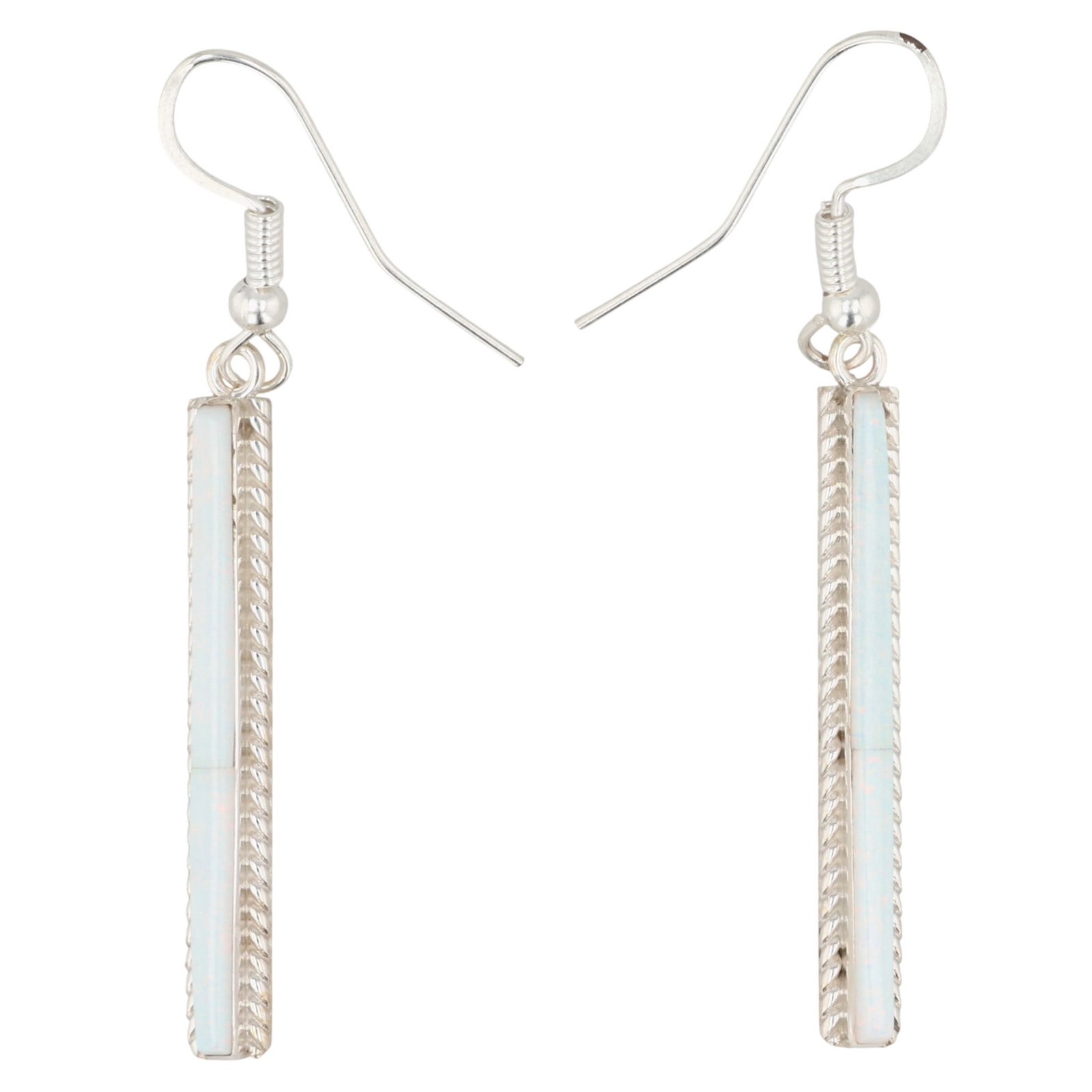 Allen Barney Navajo Sterling Opal Earrings (1 of 4)