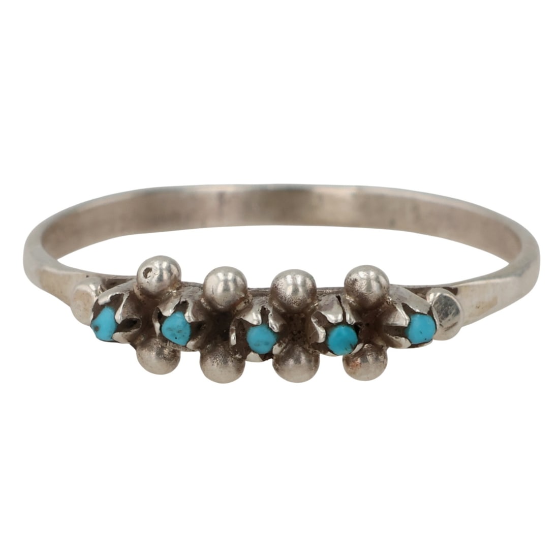 Justin Amesoli Zuni Sterling Turquoise Ring Sz 8.25 (1 of 6)