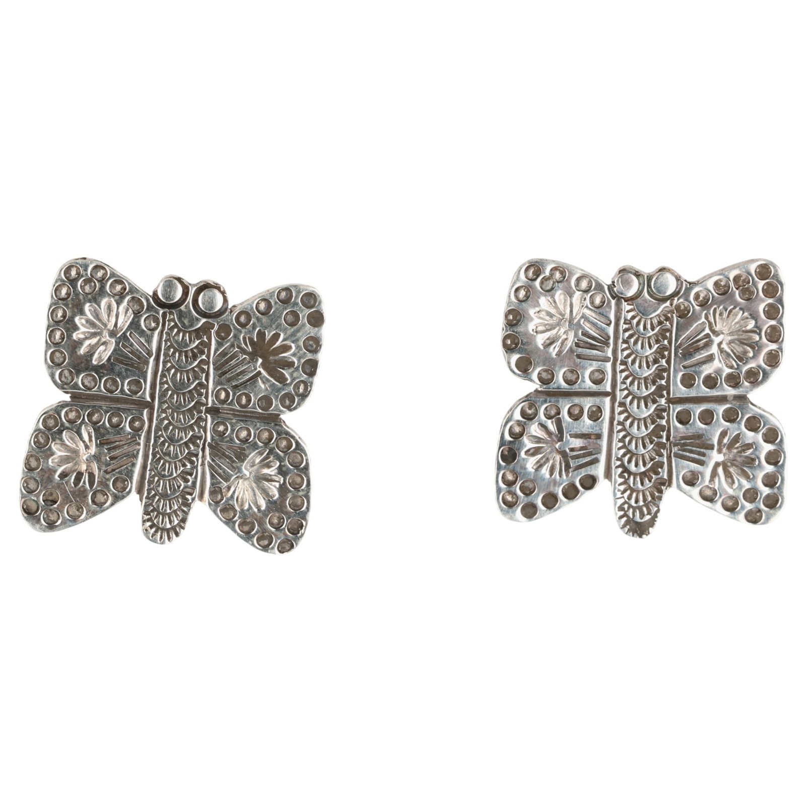 Zandra Tahy Navajo Sterling Butterfly Earrings: Zandra Tahy Navajo Sterling Butterfly Earrings 3.5g
