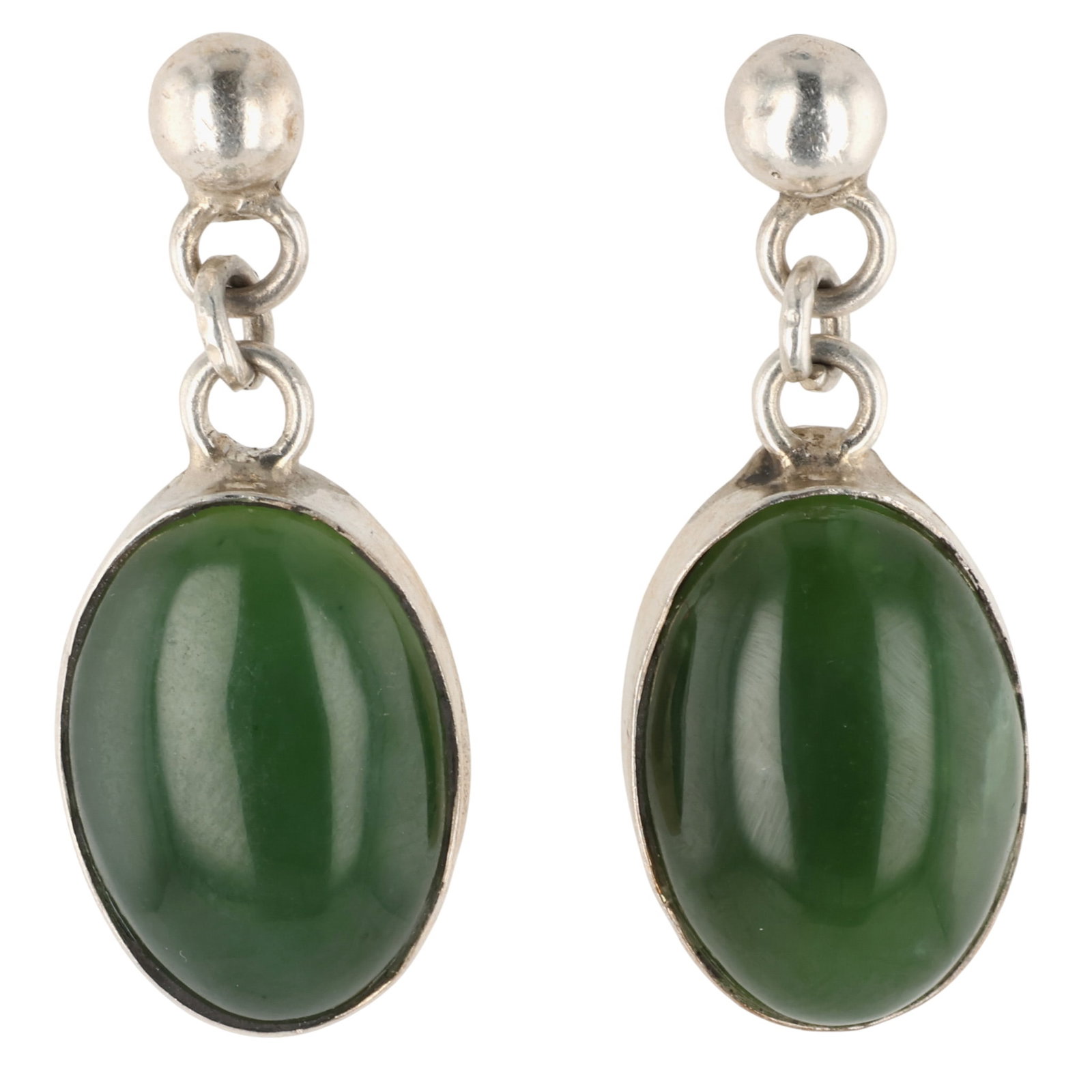 Griffin & Vangie Tsabetsaye Zuni Sterling Aventerine Earrings (1 of 4)