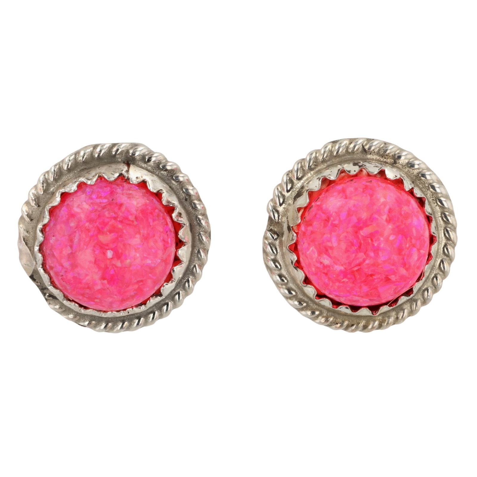 Esther White Navajo Sterling Opal Earrings (1 of 4)