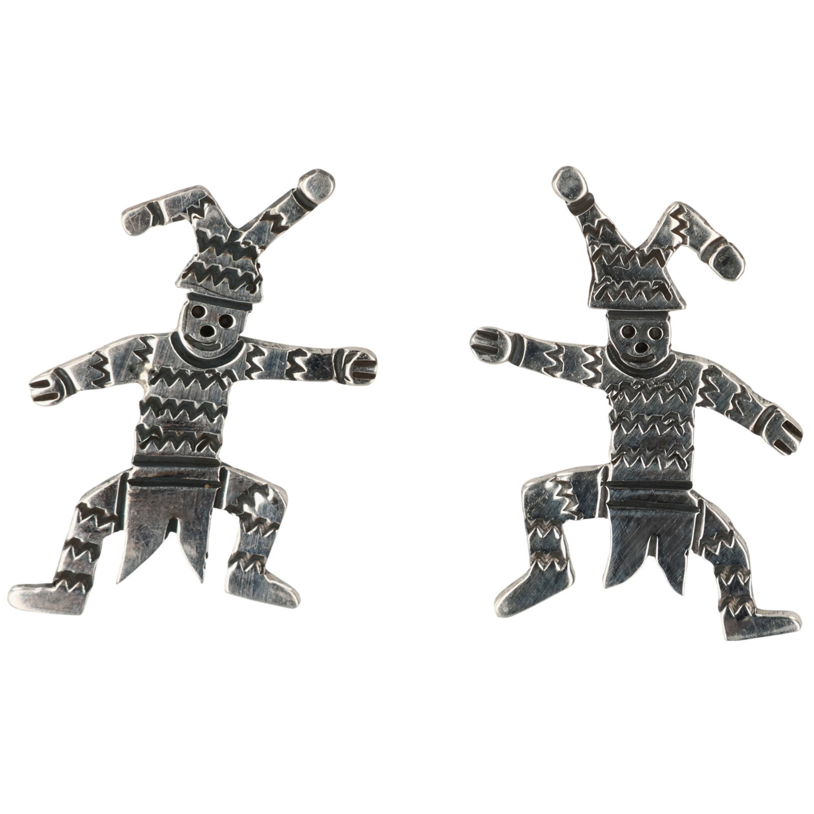 Zandra Tahy Navajo Sterling Clown Earrings (1 of 4)