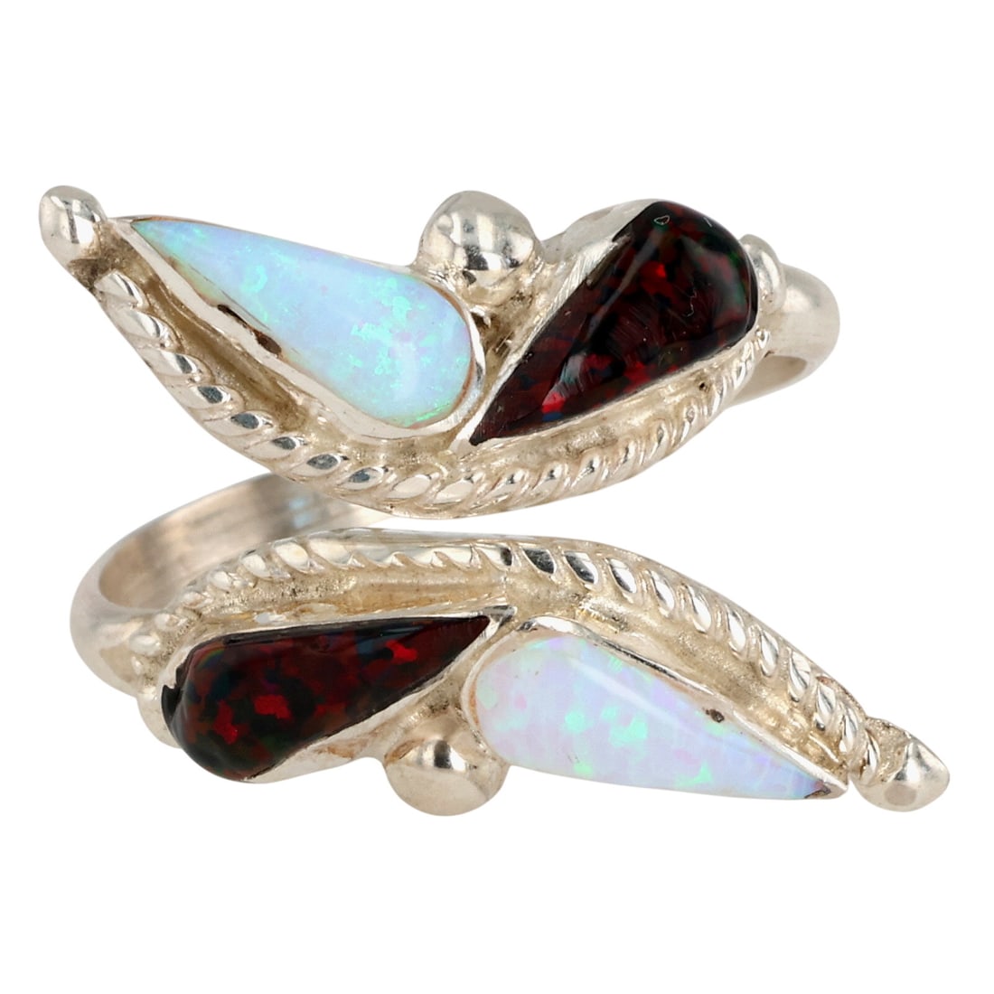 Joan Cooeyate Zuni Sterling Opal Wrap Ring (1 of 6)