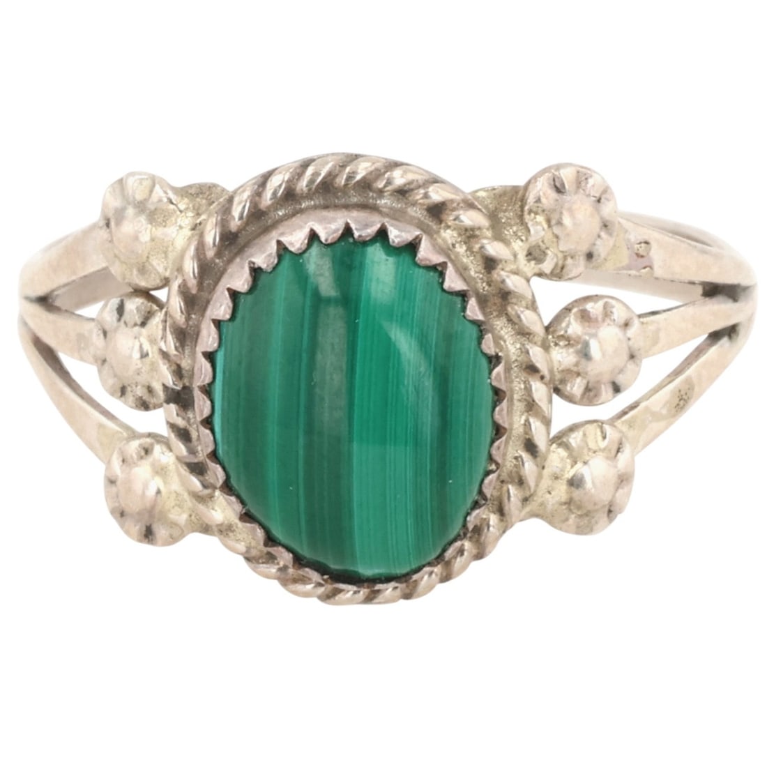 Carlton Ramone Navajo Sterling Malachite Ring Sz 8.5 (1 of 7)
