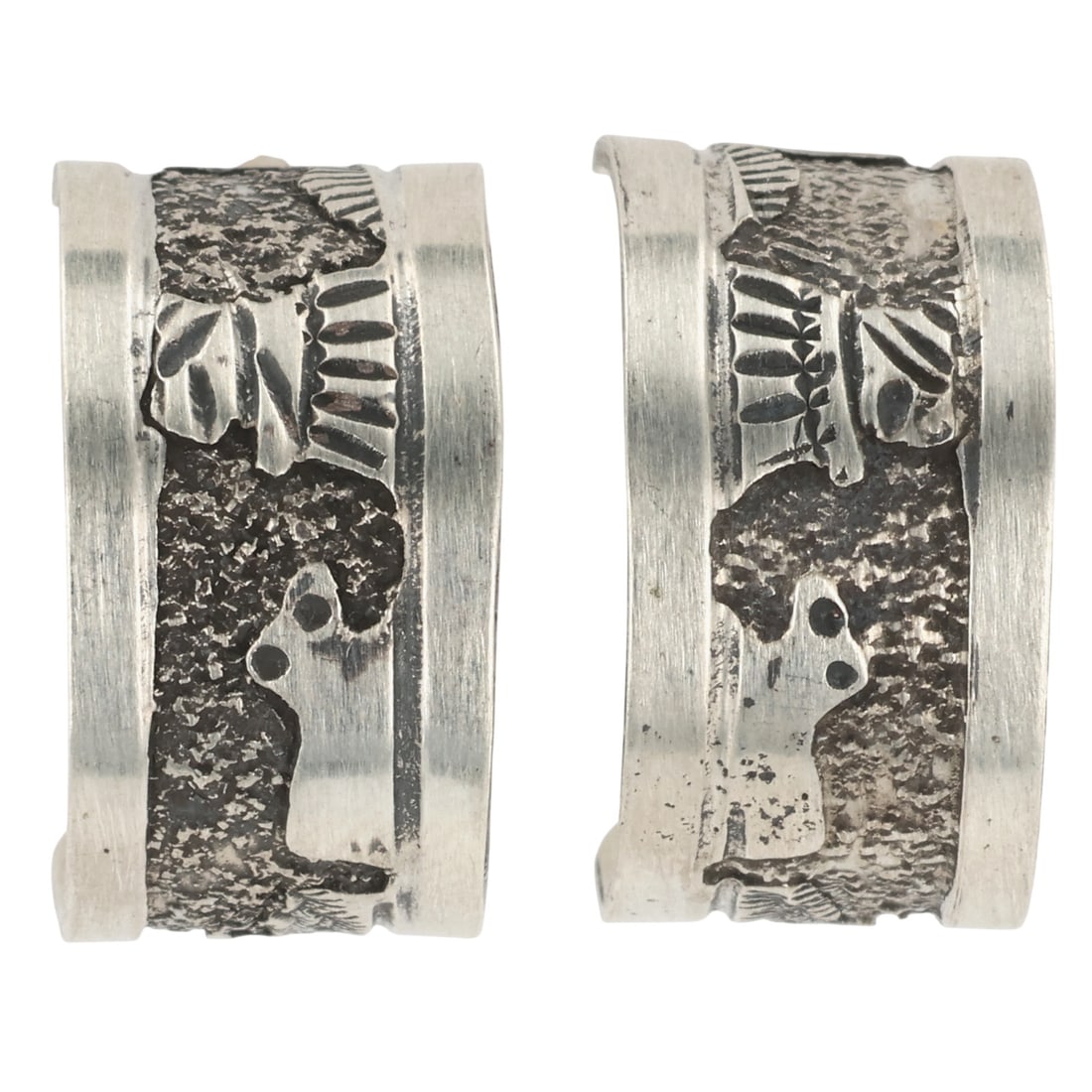 Elaine Becenti Navajo Sterling Storyteller Earrings (1 of 4)
