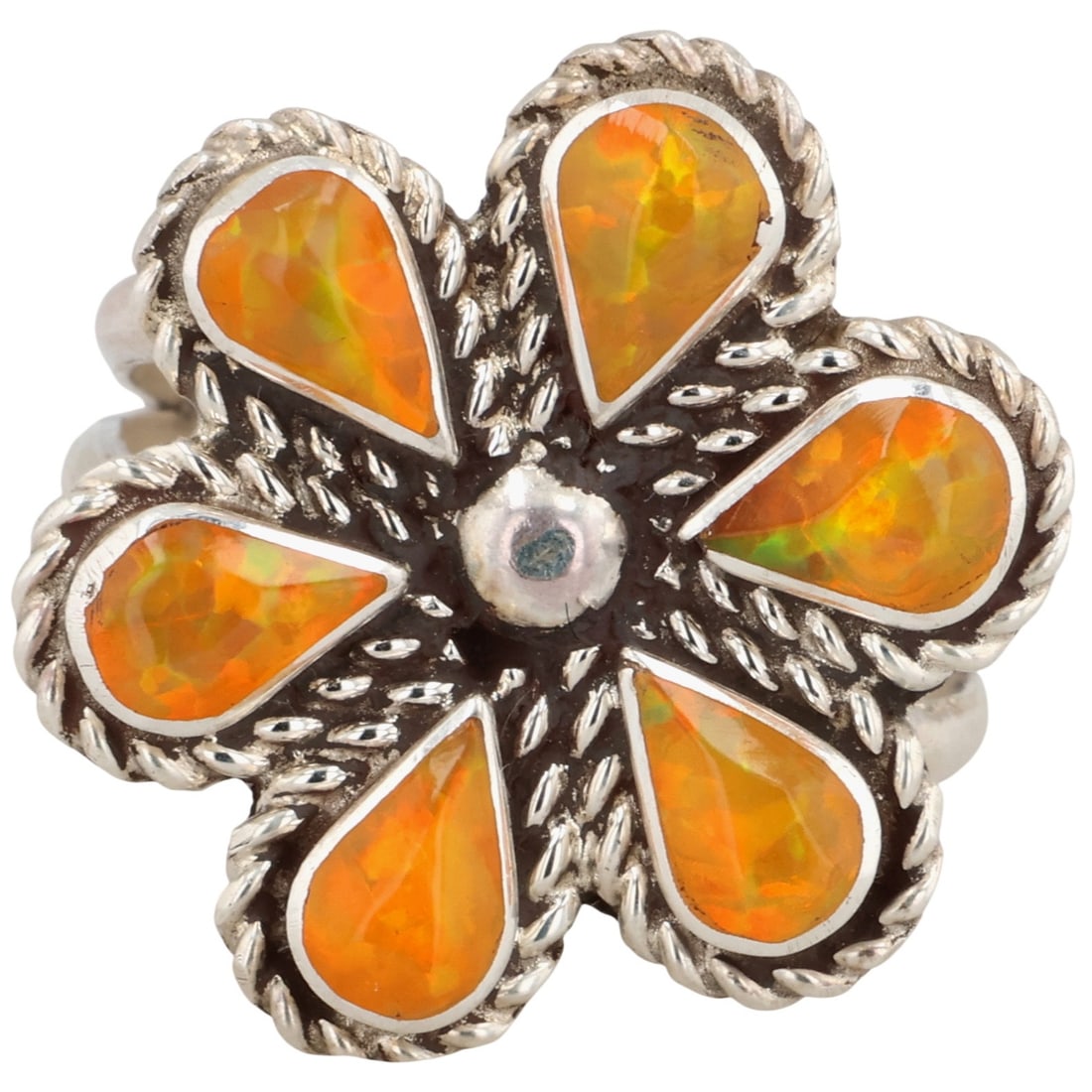 Zuni Sterling Opal Ring Sz 6.25 (1 of 7)