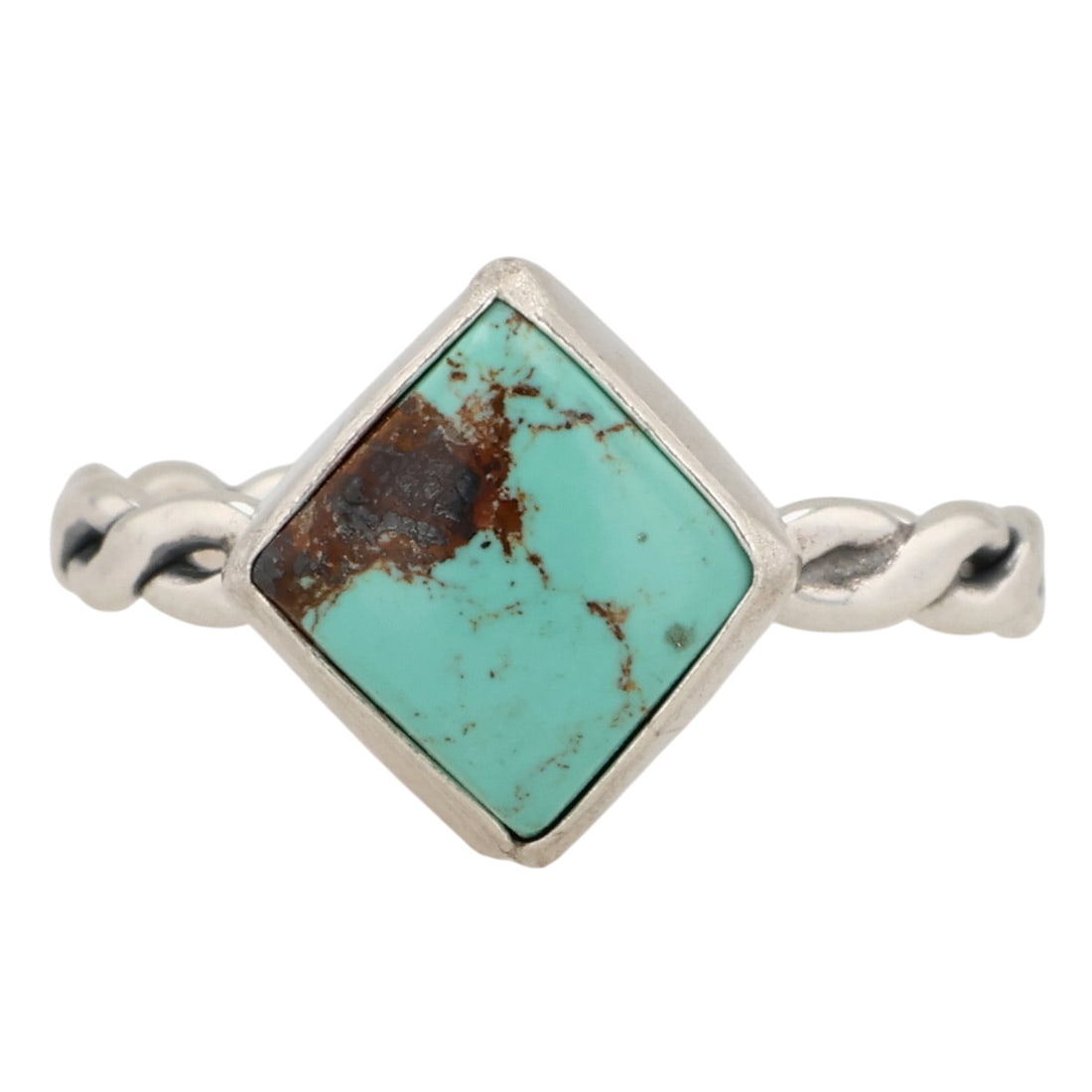 Duane Smith Navajo Sterling Turquoise Ring Sz 7.75 (1 of 7)