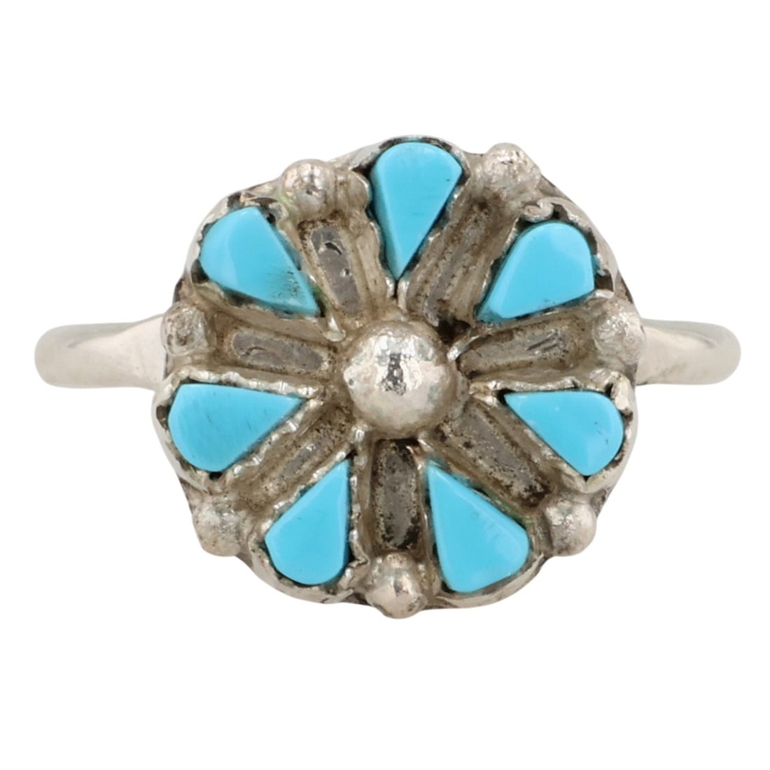 Tommy Navajo Sterling Turquoise Ring Sz 6 (1 of 6)