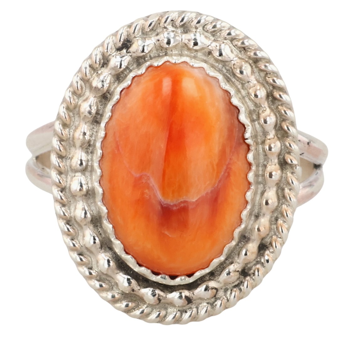 Begay Navajo Sterling Spiny Oyster Ring Sz 6.5 (1 of 7)