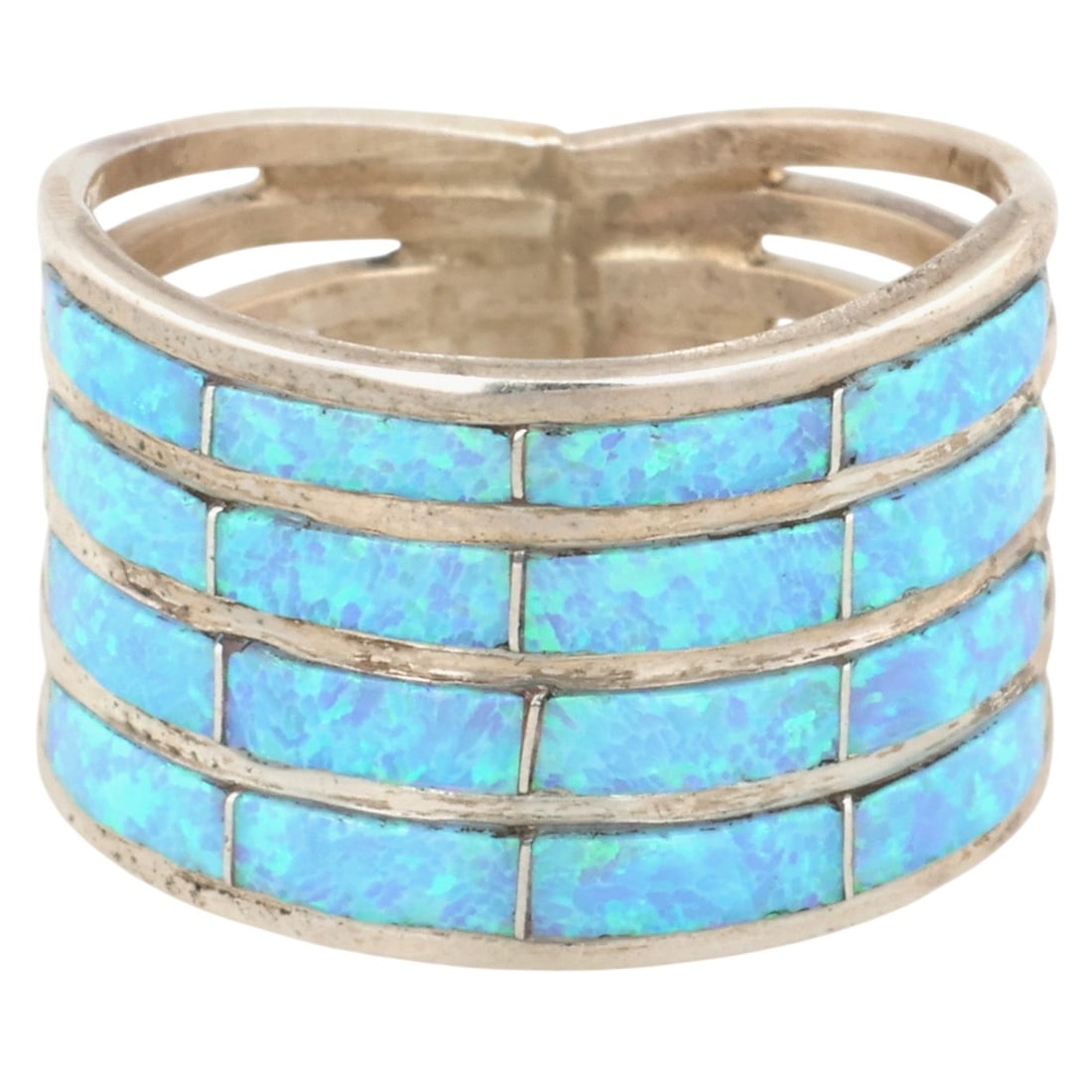 Claresse Kylestewa Navajo Sterling Opal Inlay Ring Sz 6.5 (1 of 8)