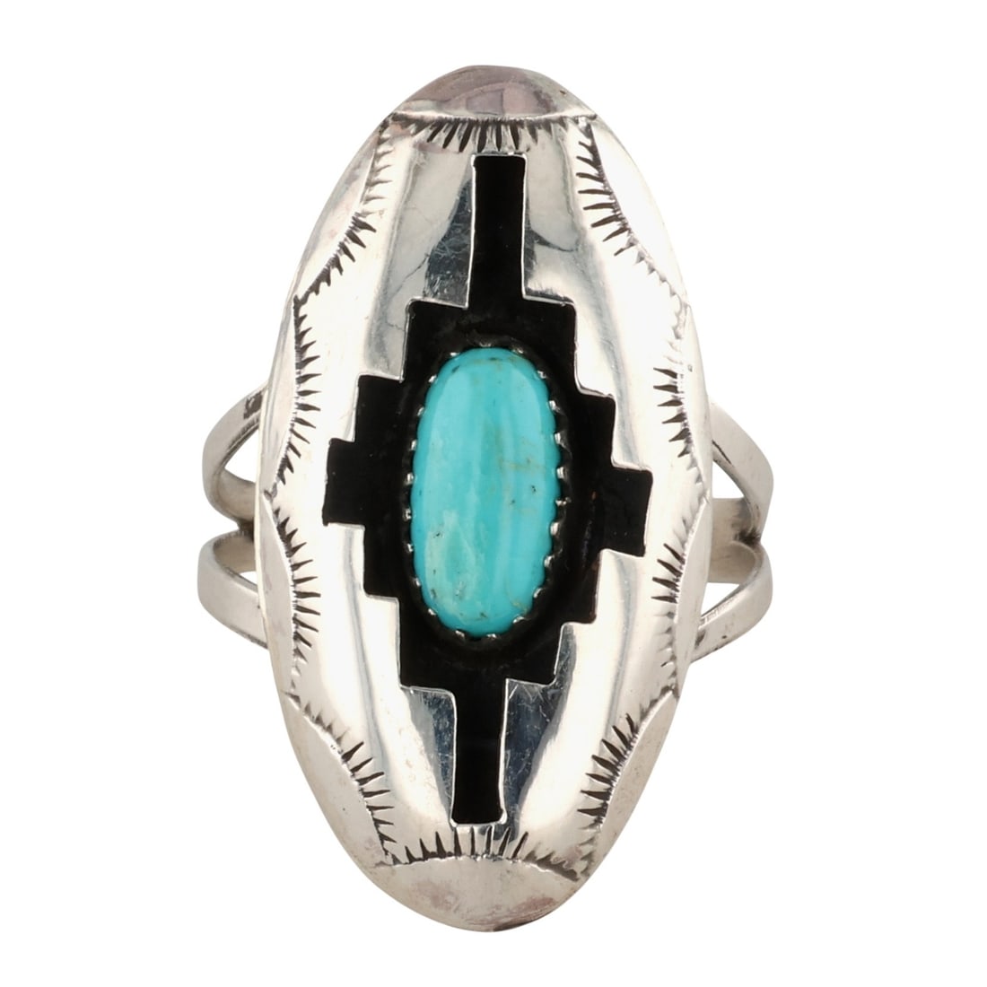 Felix Perry Navajo Sterling Turquoise Ring Sz 8.5 (1 of 7)