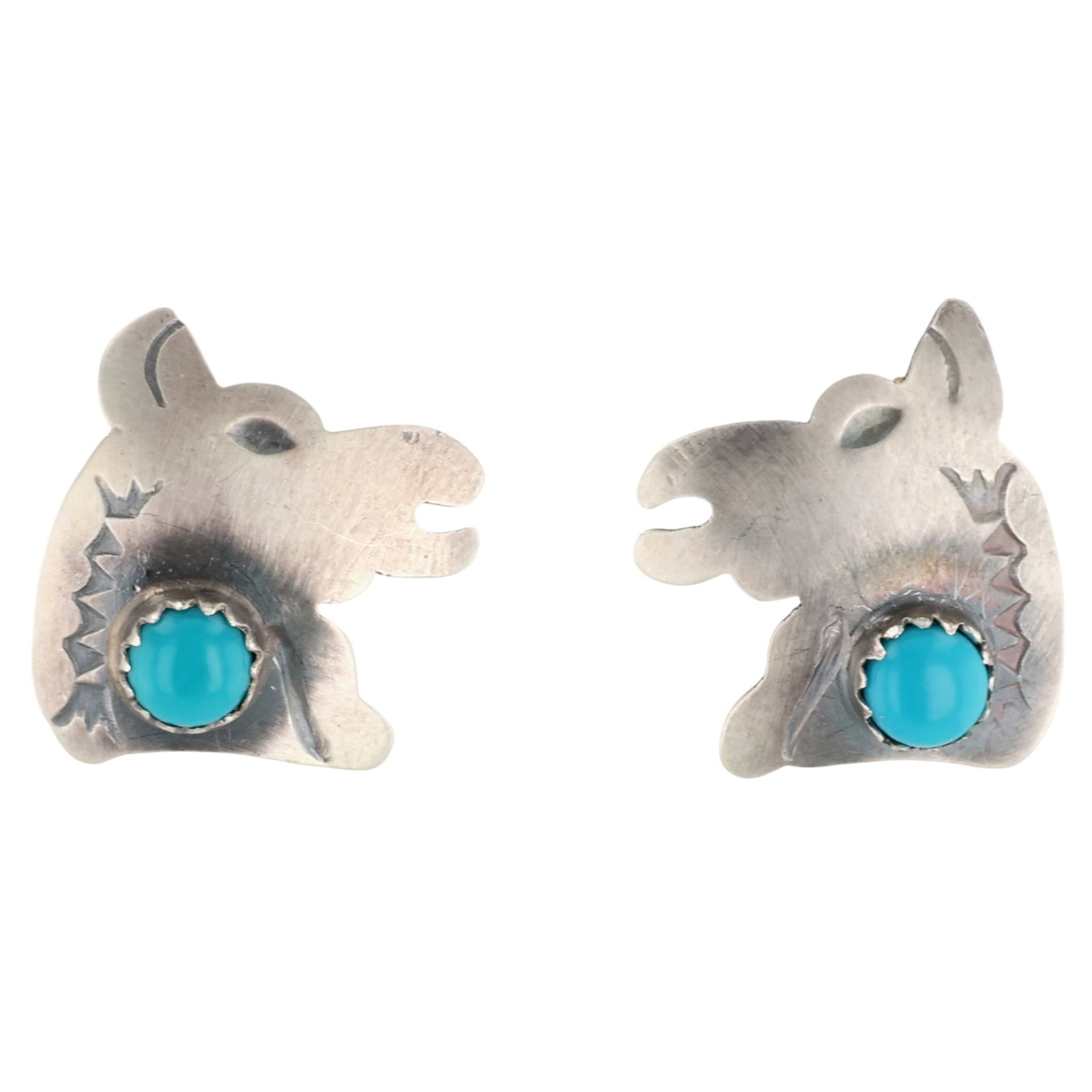Rolanda Yazzie Navajo Sterling Llama Turquoise Earrings (1 of 4)