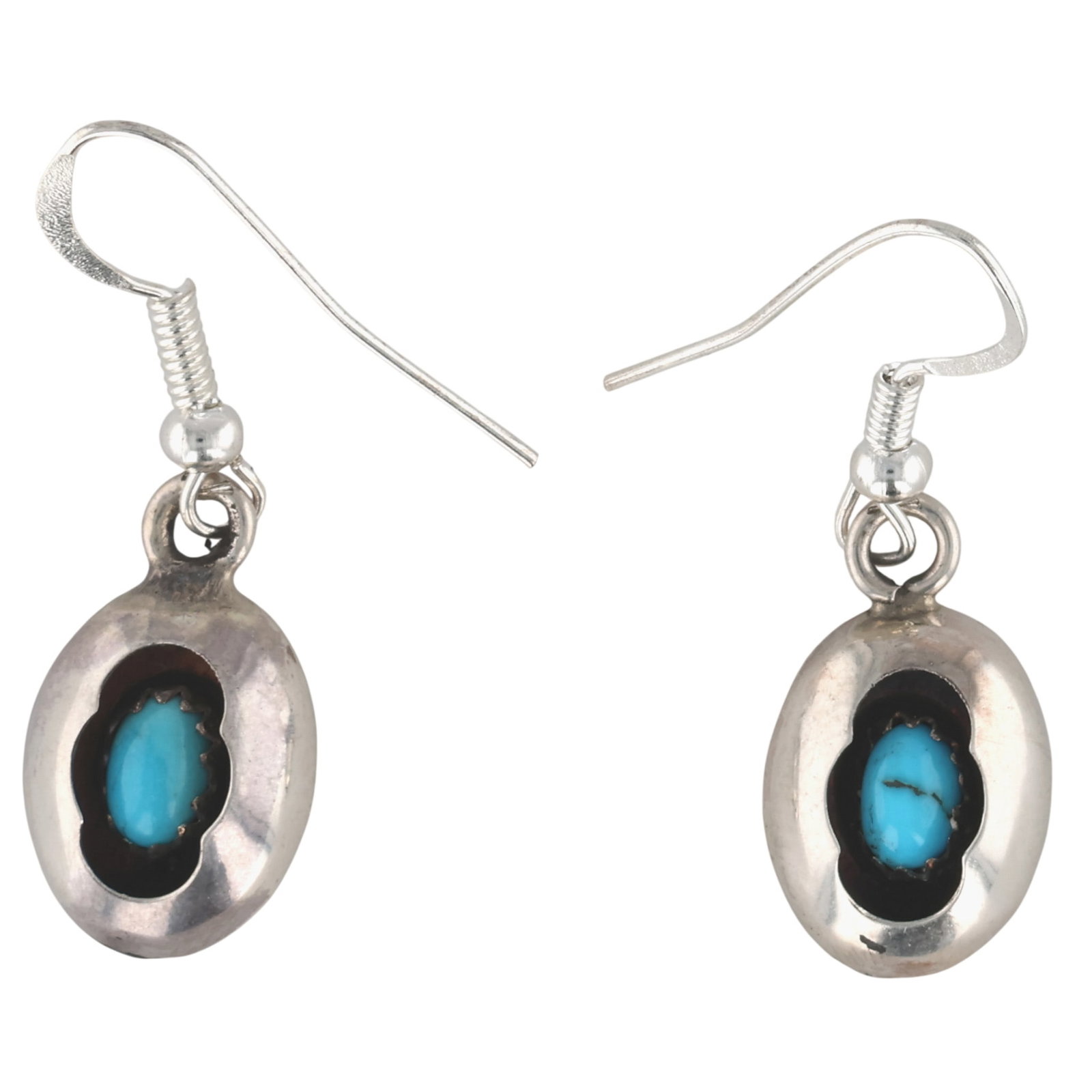 Lenora Garcia Navajo Sterling Turquoise Earrings (1 of 3)