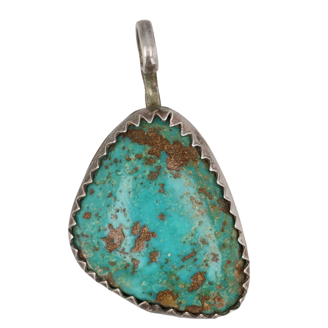 Navajo Sterling Turquoise Pendant (1 of 4)