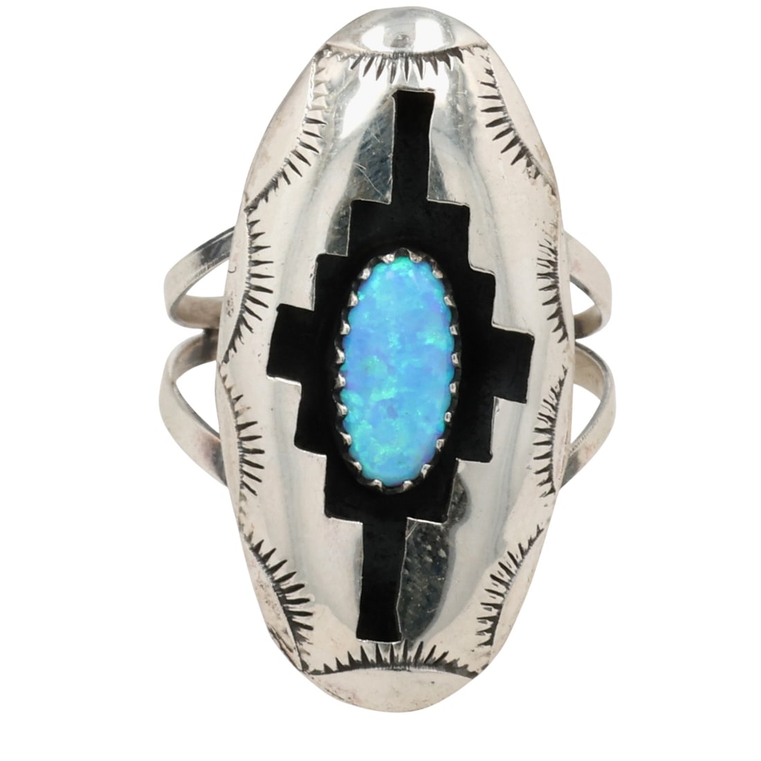 Felix Perry Navajo Sterling Opal Ring Sz 8 (1 of 7)