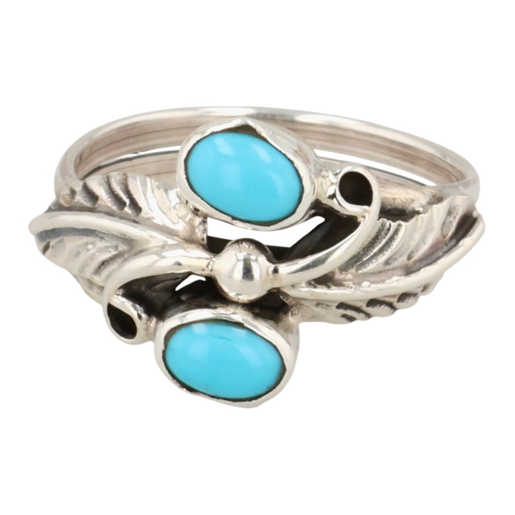Harry Yazzie Navajo Sterling Kingman Turquoise Ring Sz 7.25 (1 of 7)
